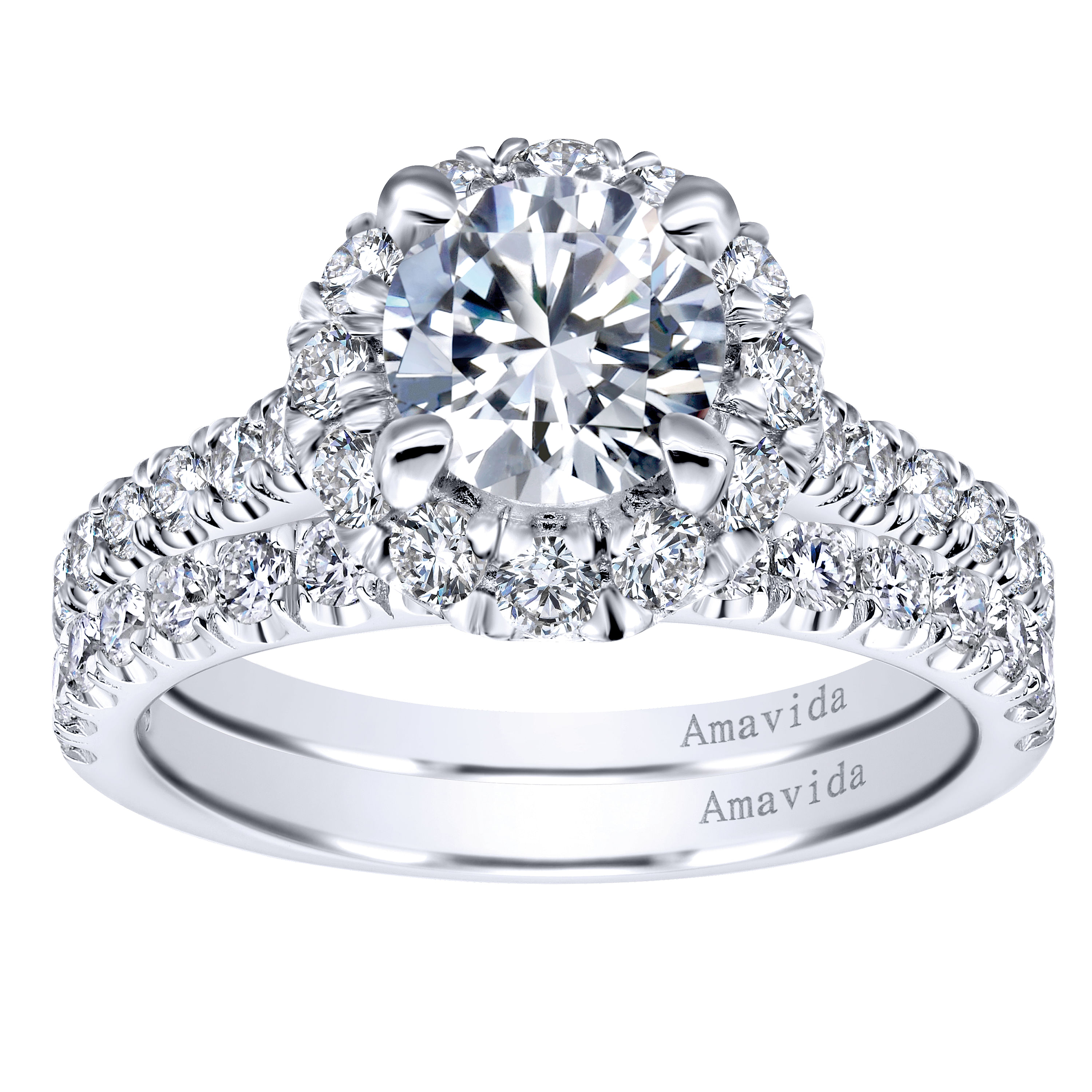 18k White Gold Diamond Straight Wedding Band angle 4 18k White Gold Diamond Straight Wedding Band angle 4