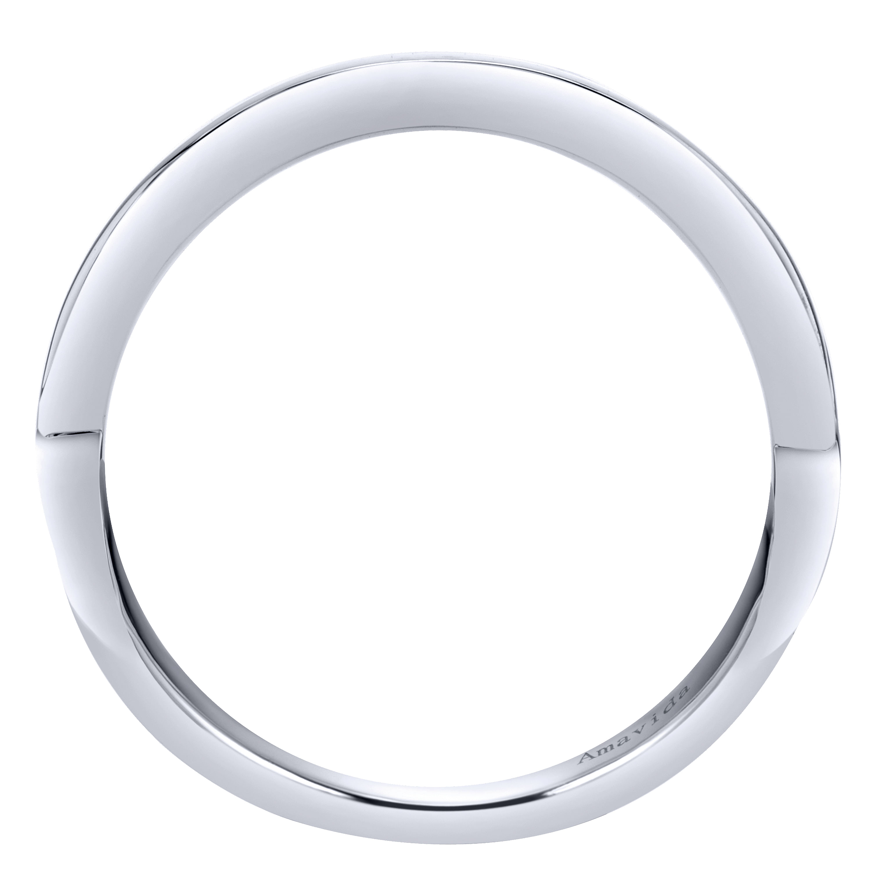 18k White Gold Diamond Straight Wedding Band angle 2 18k White Gold Diamond Straight Wedding Band angle 2