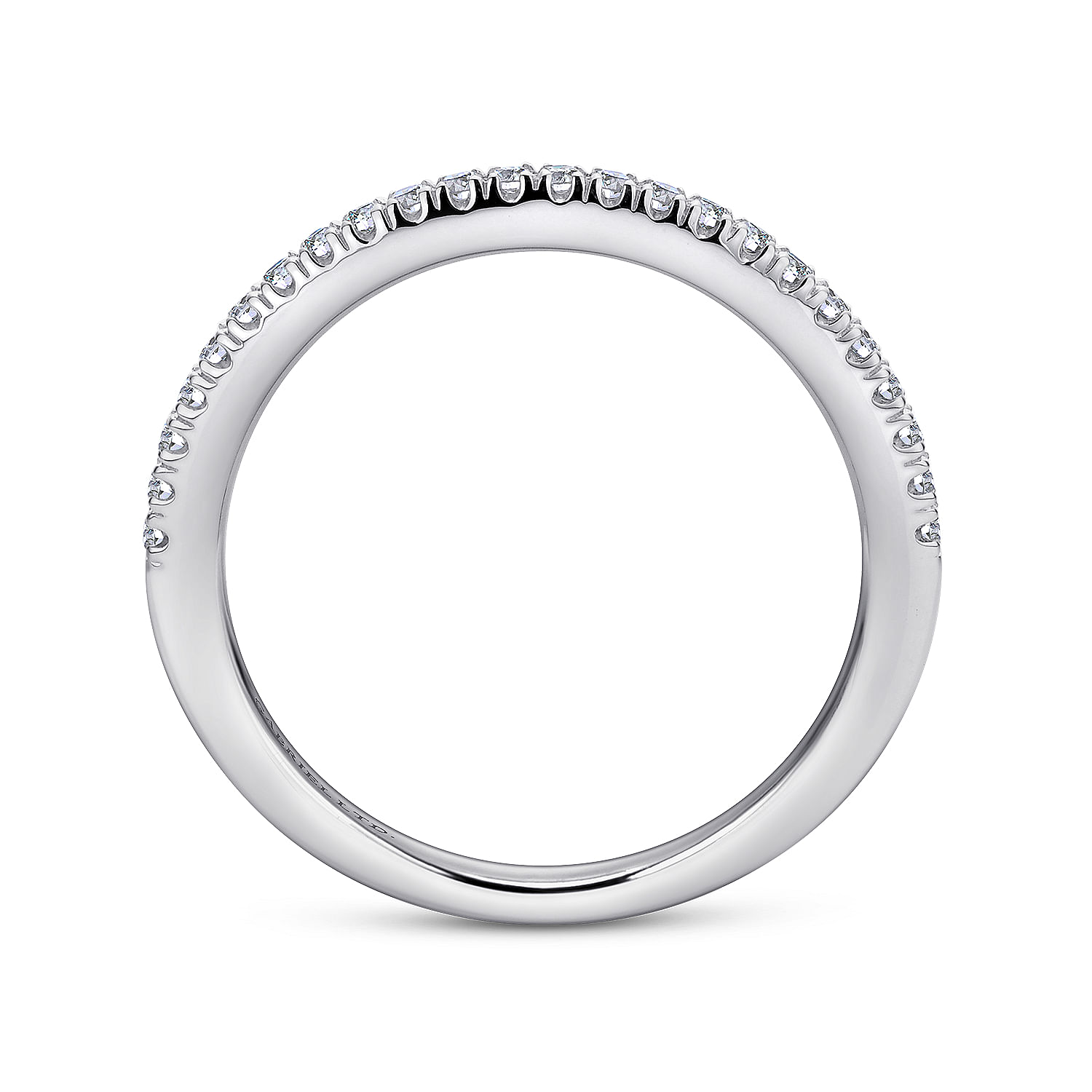 18k White Gold Diamond Straight Wedding Band angle 2 18k White Gold Diamond Straight Wedding Band angle 2