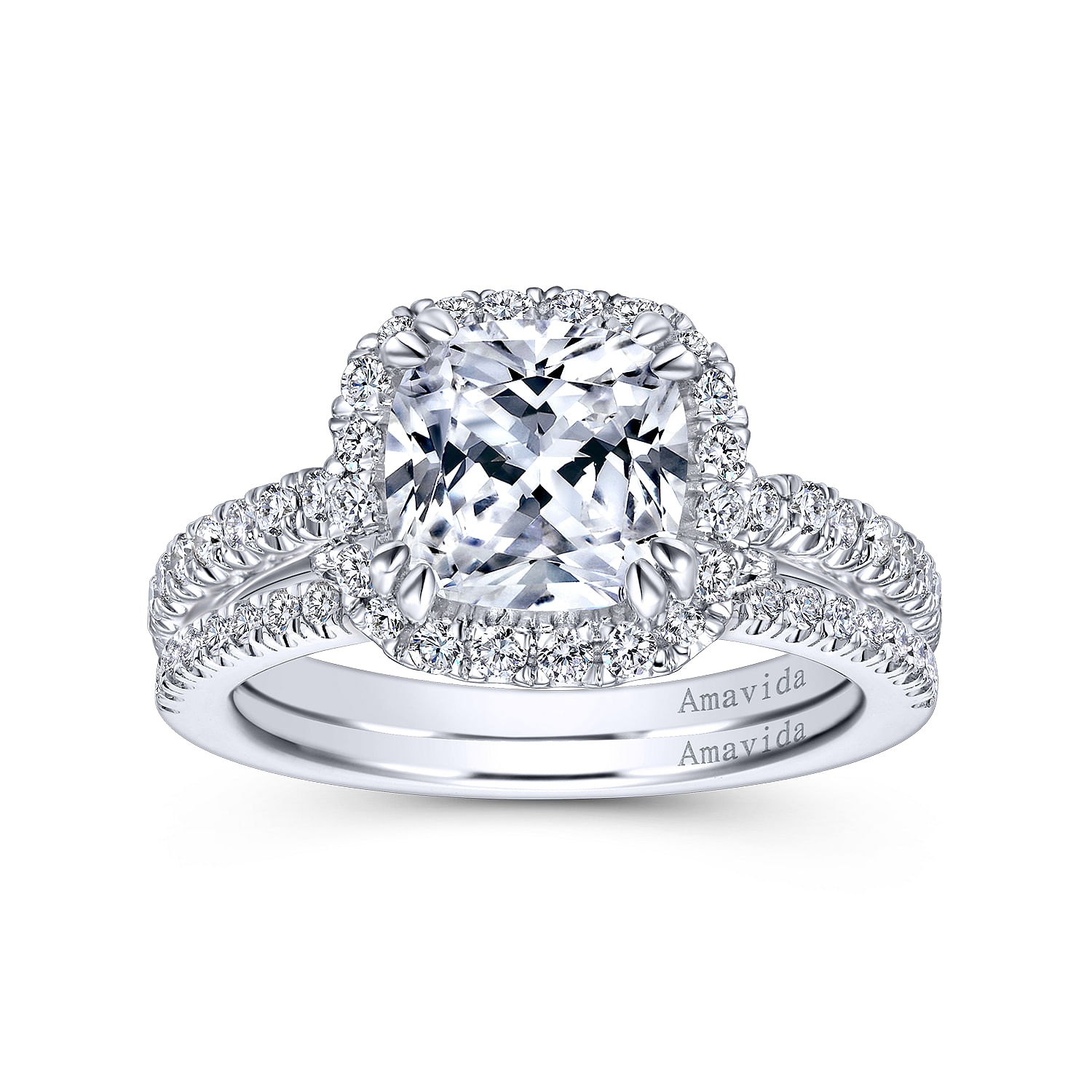 18k White Gold Diamond Straight Wedding Band angle 4 18k White Gold Diamond Straight Wedding Band angle 4