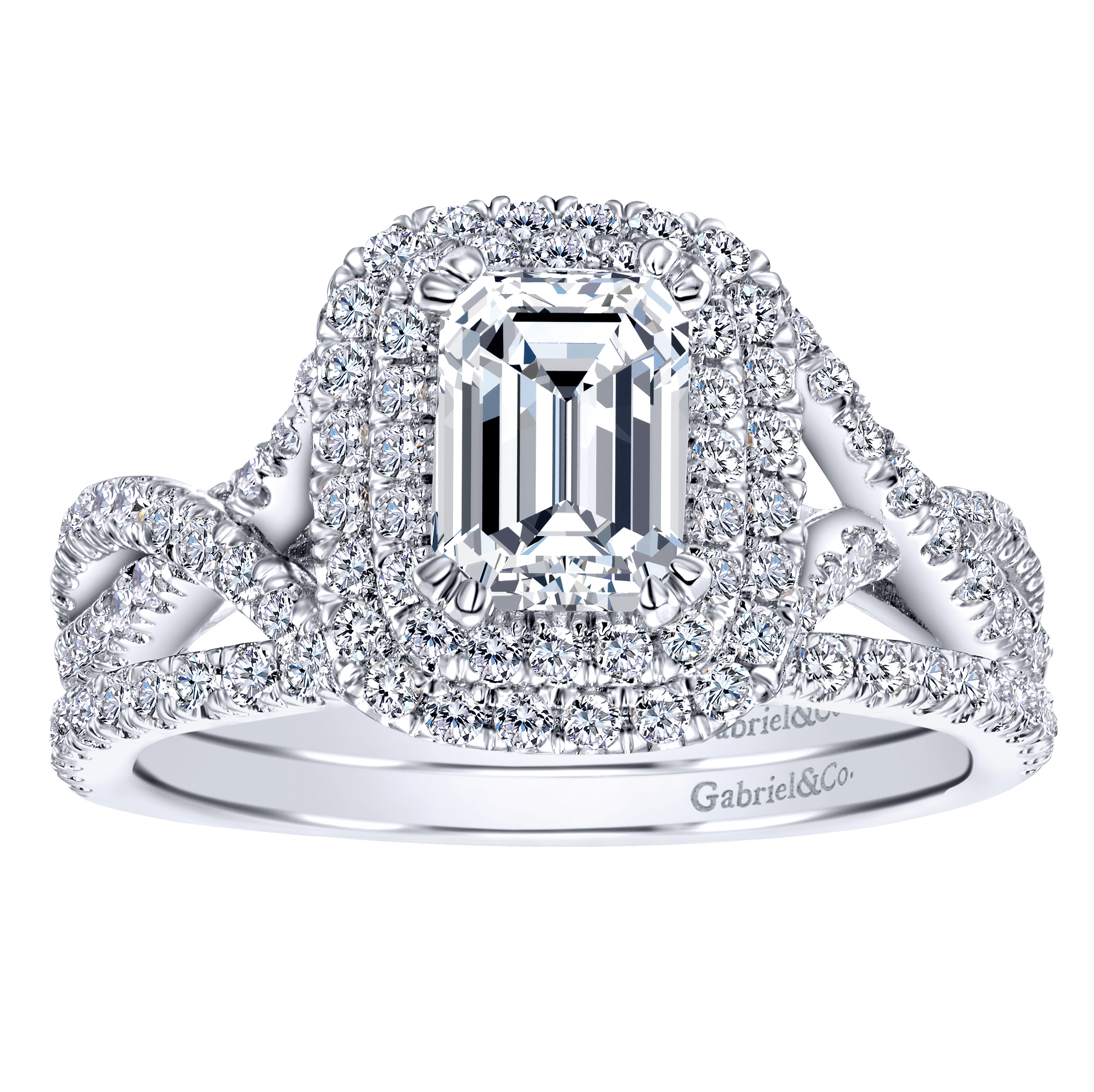 18k White Gold Diamond Straight Wedding Band angle 4 18k White Gold Diamond Straight Wedding Band angle 4