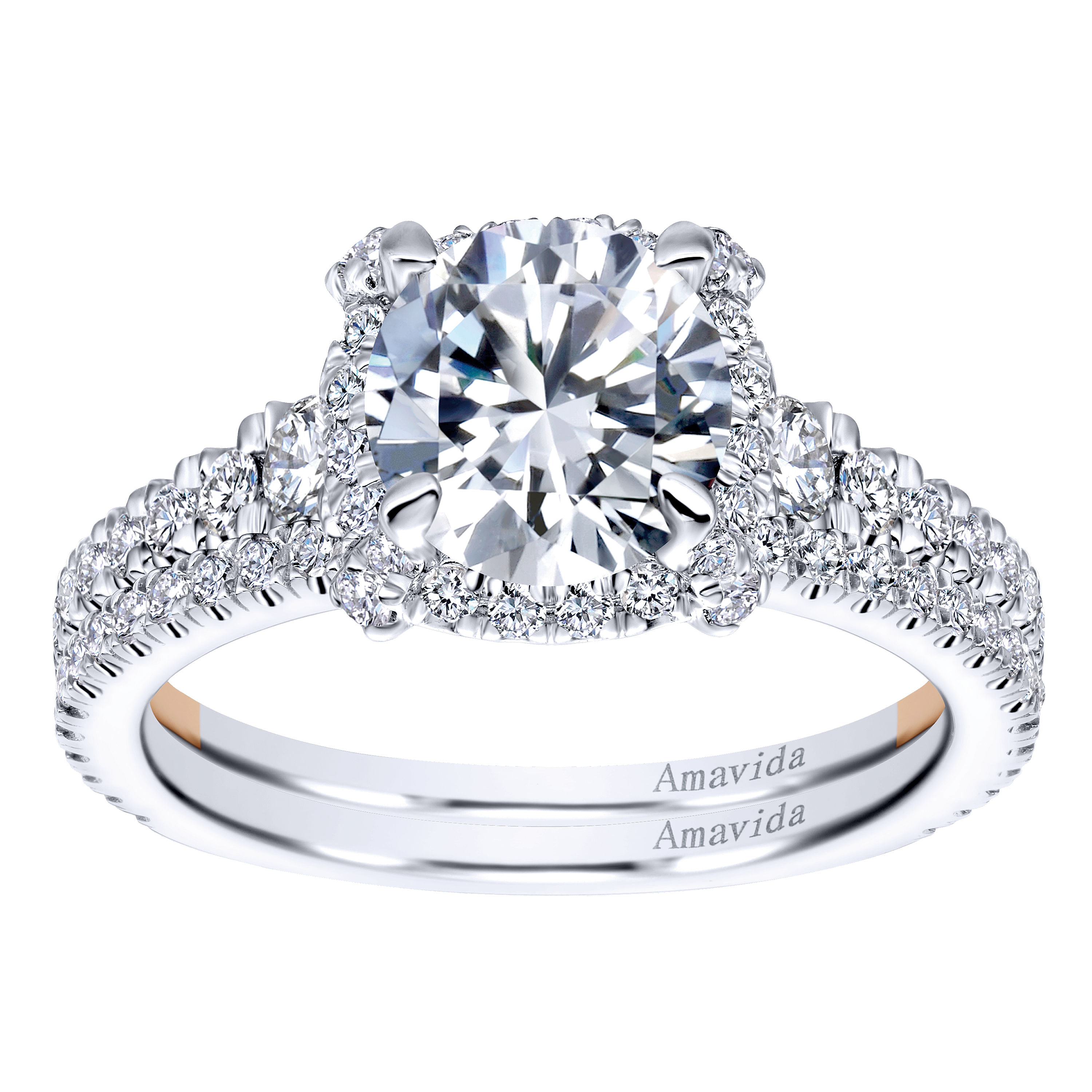 18k White Gold Diamond Straight Wedding Band angle 4 18k White Gold Diamond Straight Wedding Band angle 4