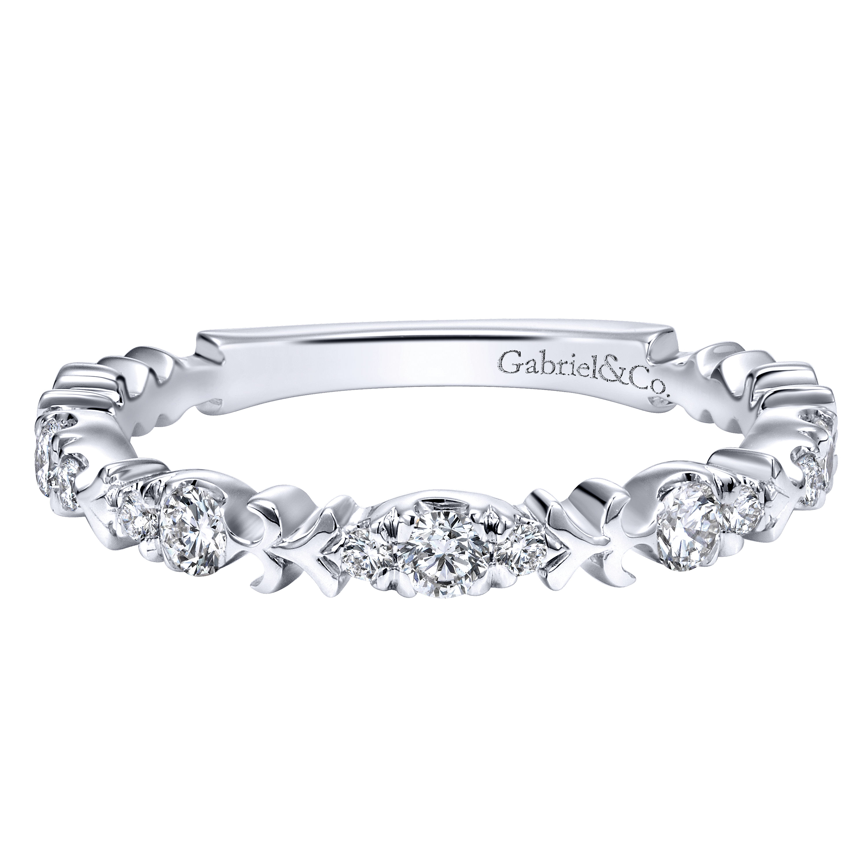 18k White Gold Diamond Straight 18k White Gold Diamond Straight