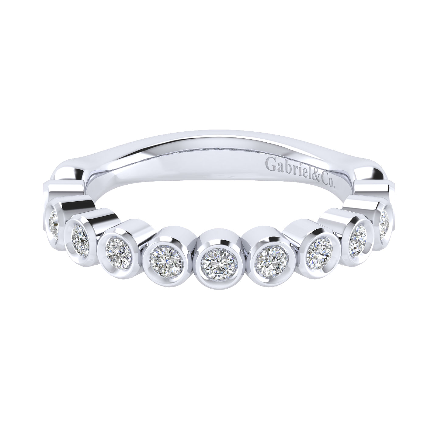 18k White Gold Diamond Straight 18k White Gold Diamond Straight