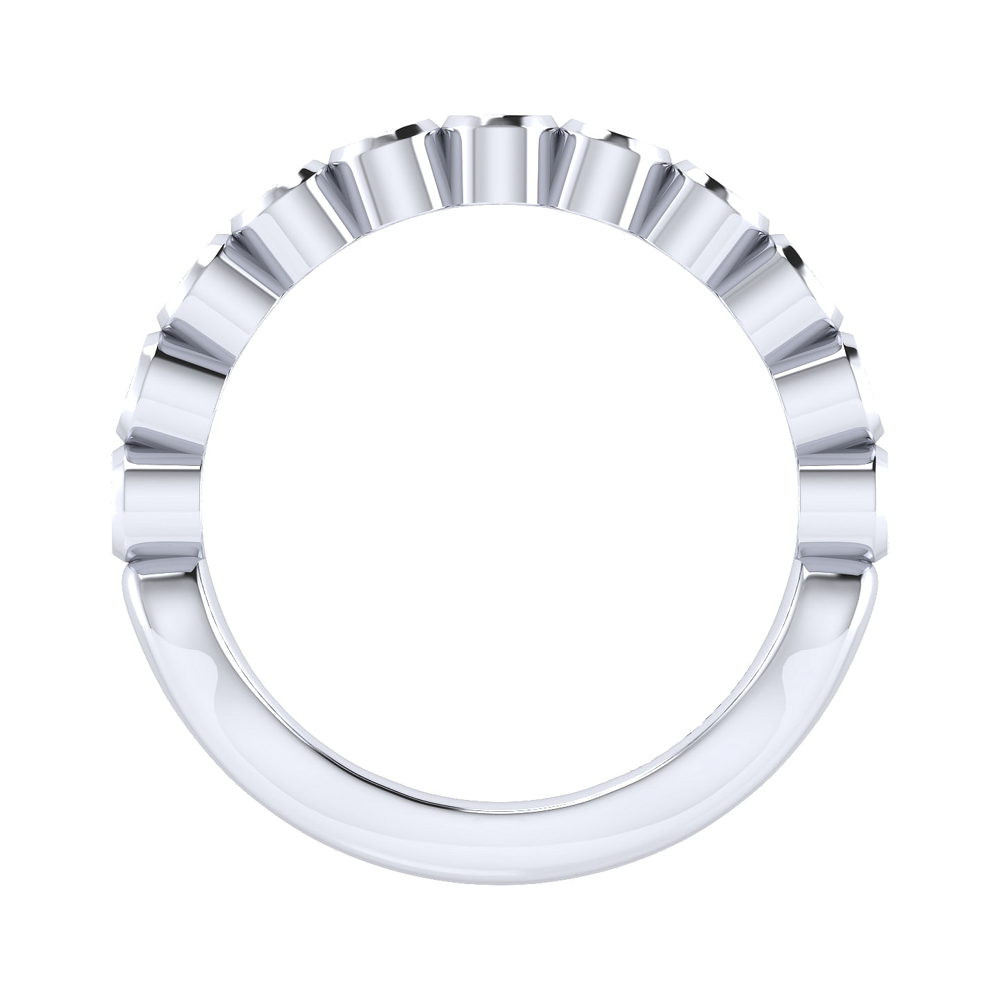 18k White Gold Diamond Straight Wedding Band angle 2 18k White Gold Diamond Straight Wedding Band angle 2