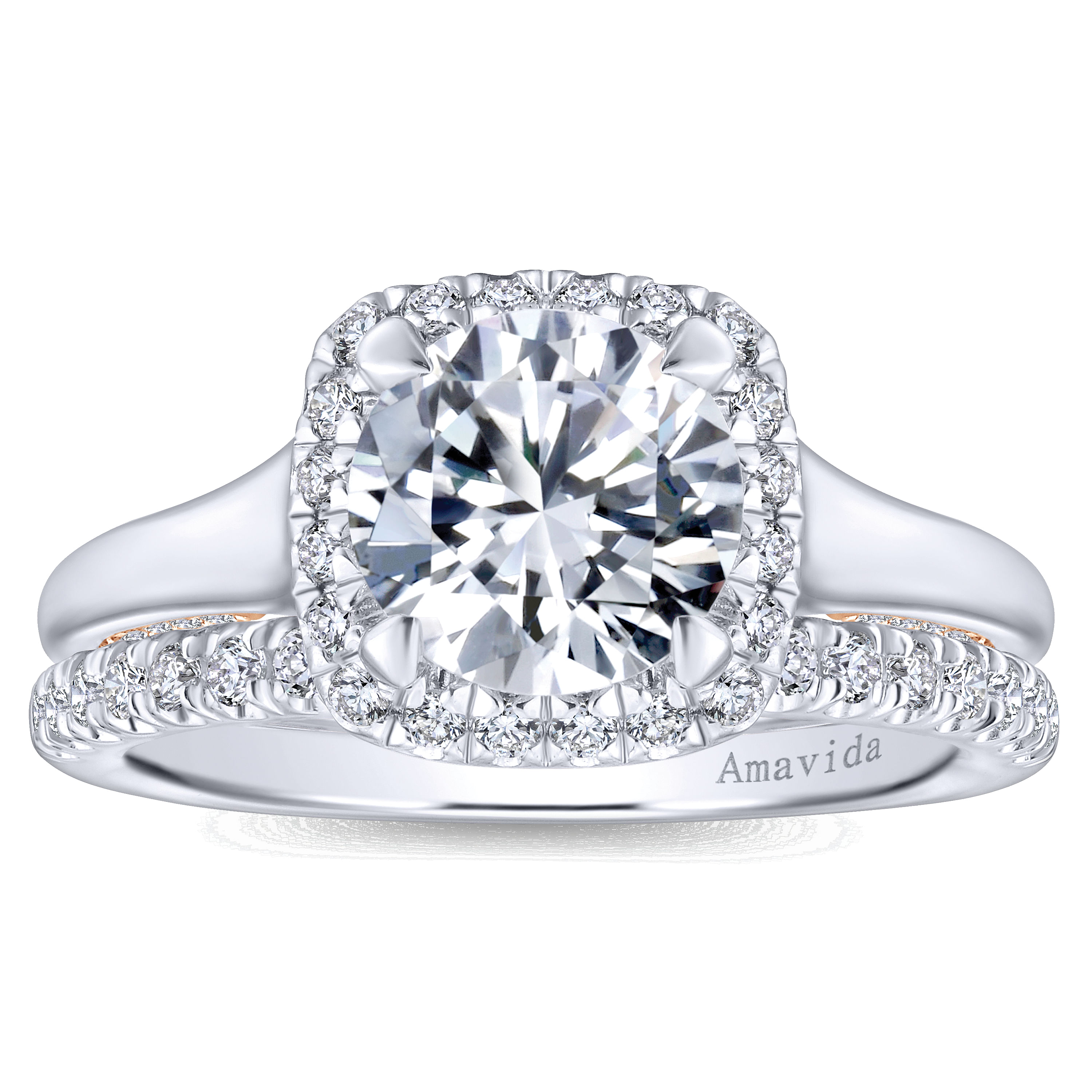 18k White Gold Diamond Straight Wedding Band angle 4 18k White Gold Diamond Straight Wedding Band angle 4