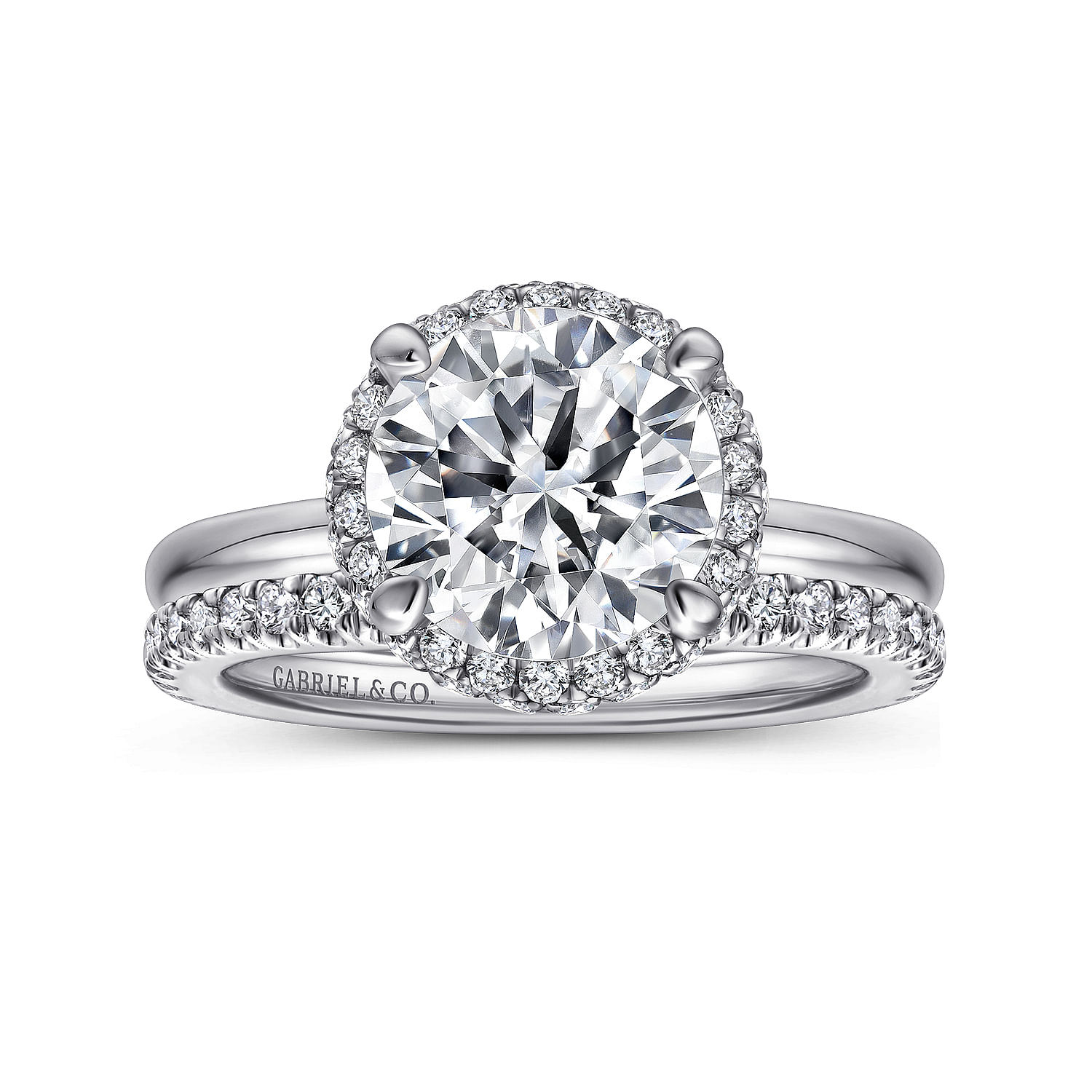 18k White Gold Diamond Straight Wedding Band angle 4 18k White Gold Diamond Straight Wedding Band angle 4