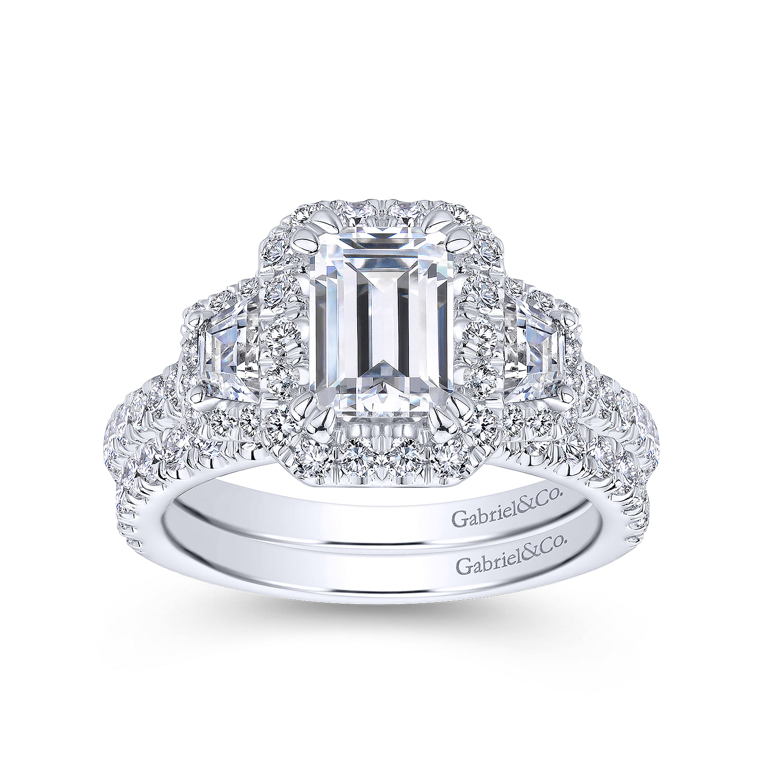 18k White Gold Diamond Straight Wedding Band angle 4 18k White Gold Diamond Straight Wedding Band angle 4