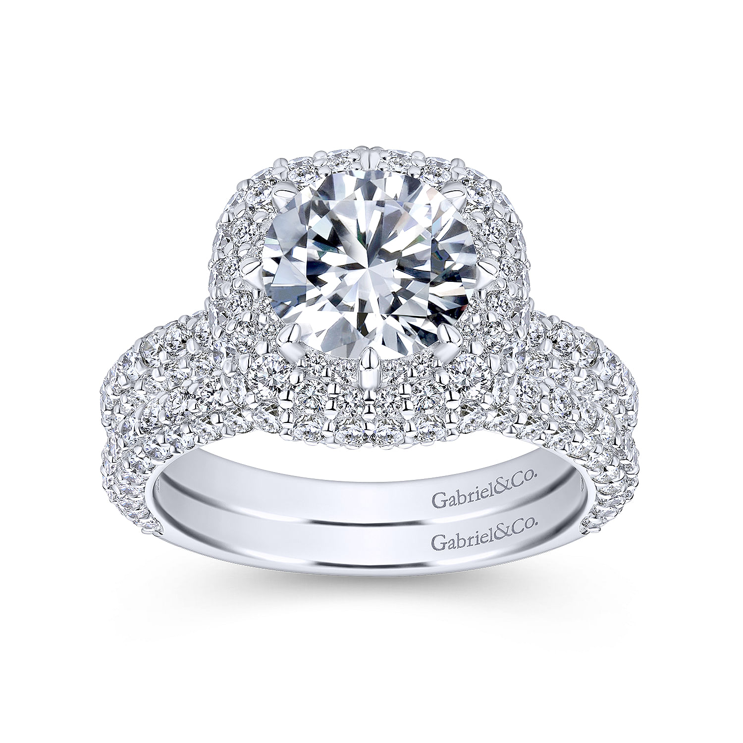 18k White Gold Diamond Straight Wedding Band angle 4 18k White Gold Diamond Straight Wedding Band angle 4