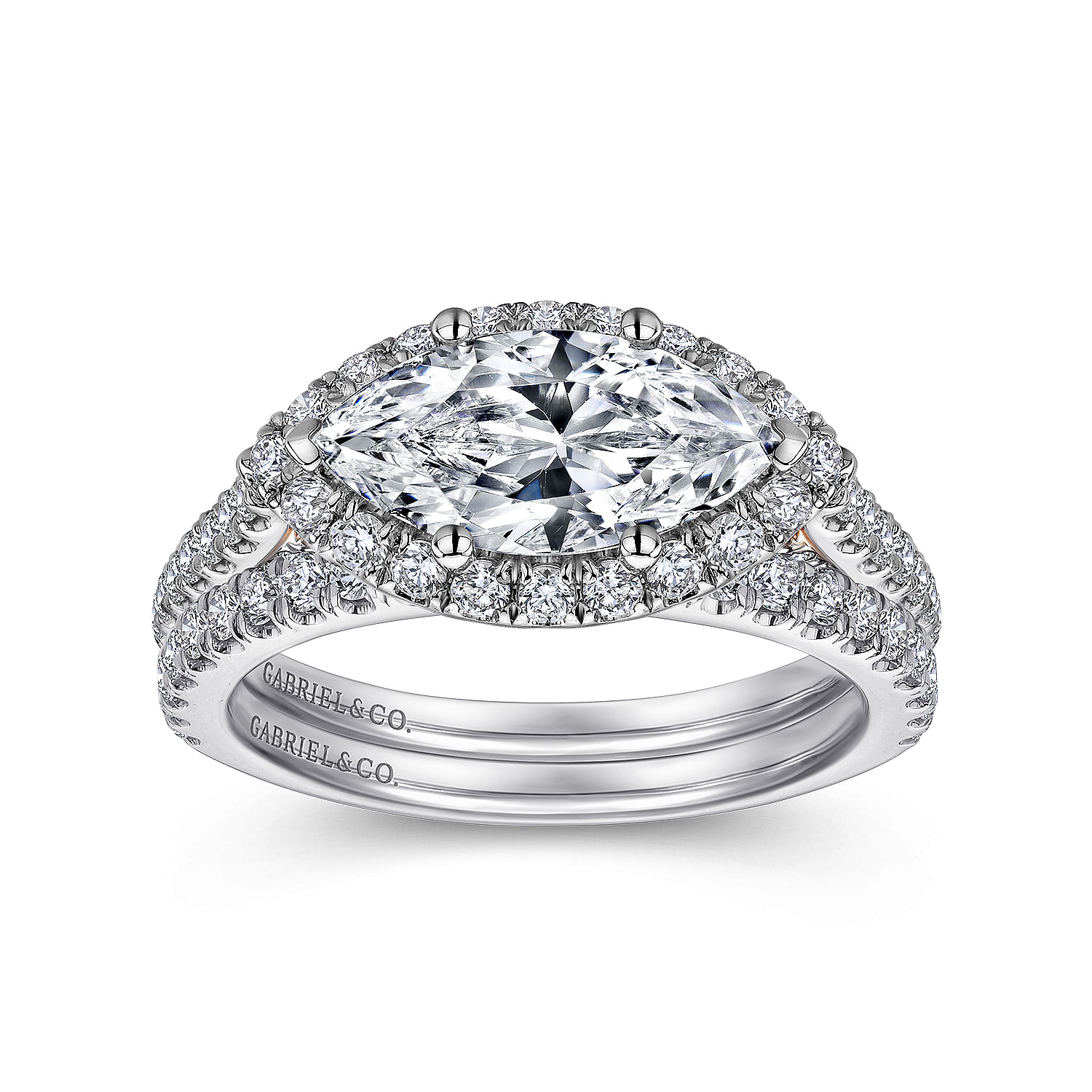 18k White Gold Diamond Straight Wedding Band angle 4 18k White Gold Diamond Straight Wedding Band angle 4