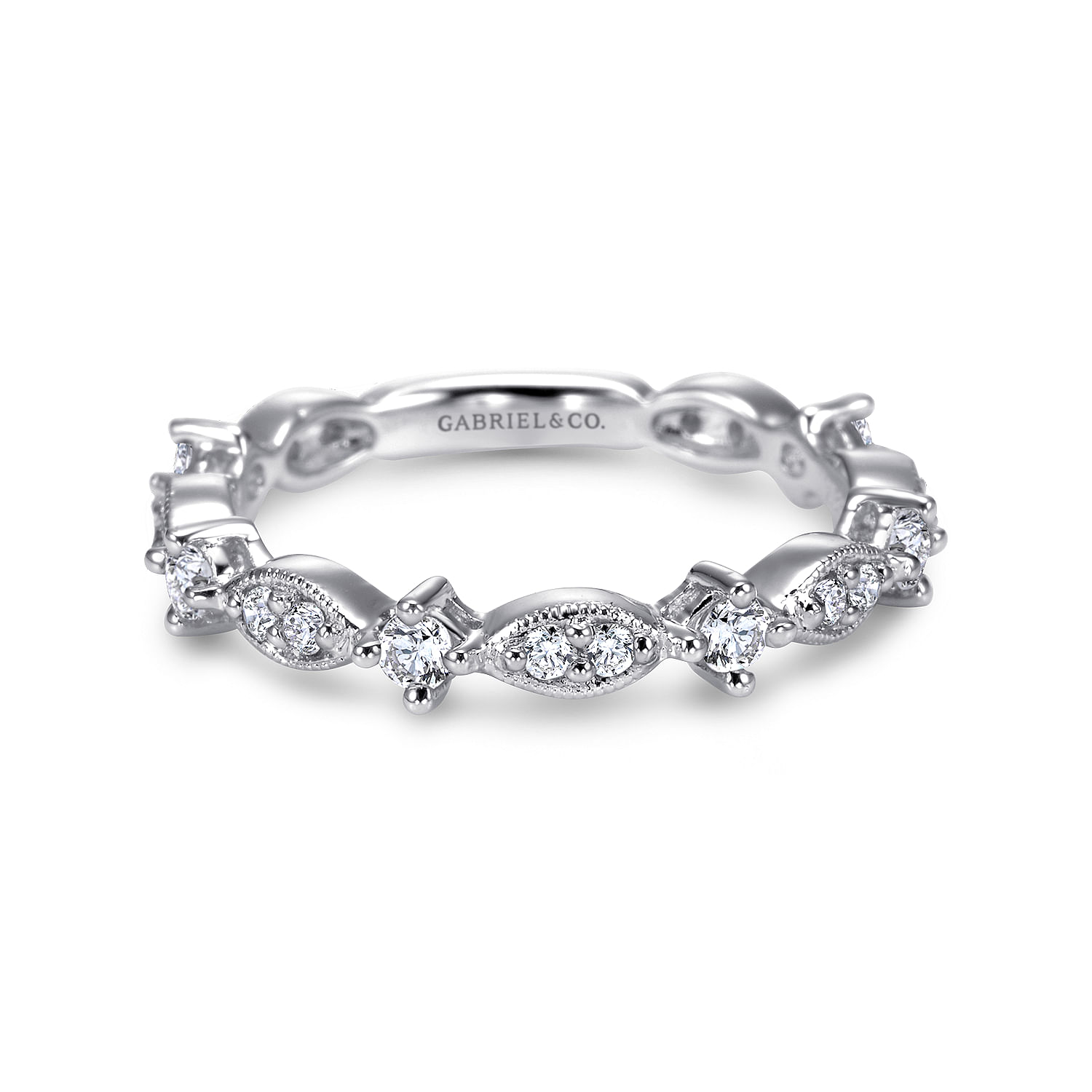 18k White Gold Diamond Straight 18k White Gold Diamond Straight