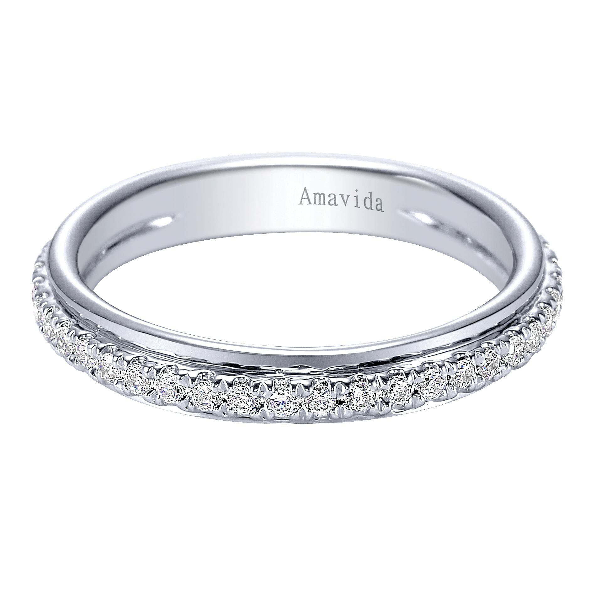 18k White Gold Diamond Straight 18k White Gold Diamond Straight