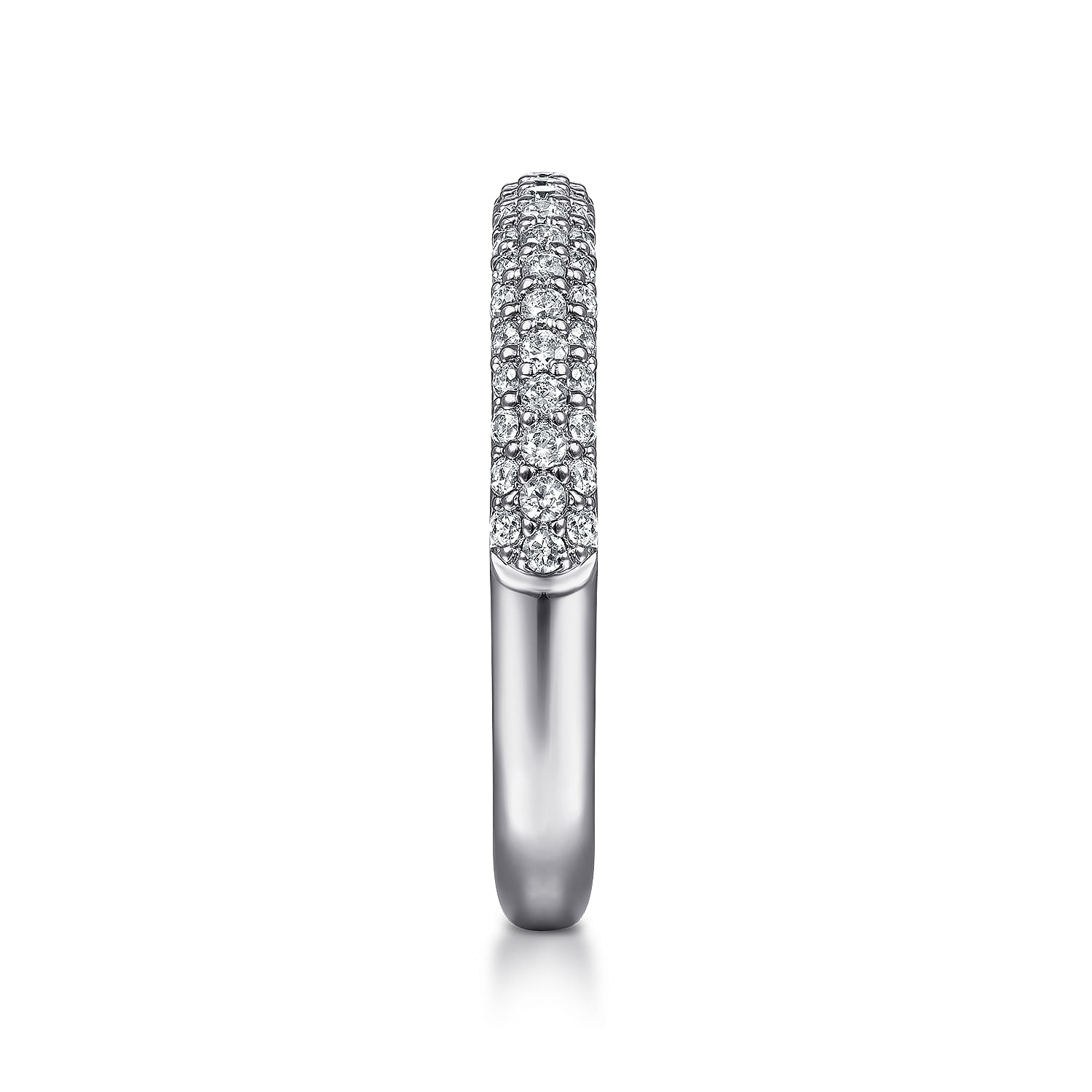 18k White Gold Diamond Straight Wedding Band angle 5 18k White Gold Diamond Straight Wedding Band angle 5
