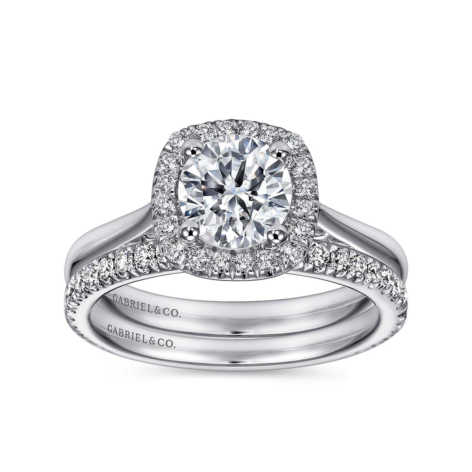18k White Gold Diamond Straight Wedding Band angle 4 18k White Gold Diamond Straight Wedding Band angle 4