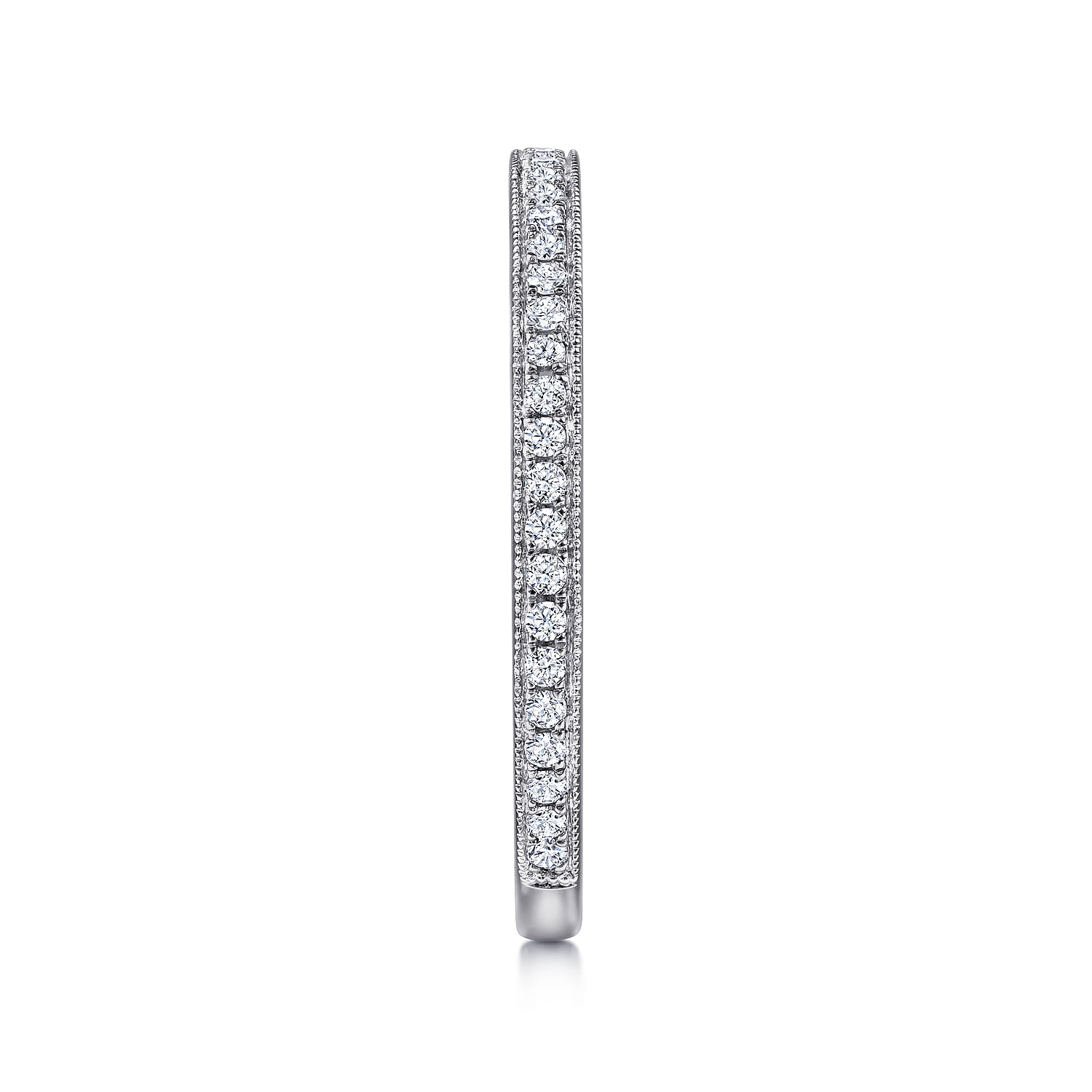 18k White Gold Diamond Straight Wedding Band angle 5 18k White Gold Diamond Straight Wedding Band angle 5