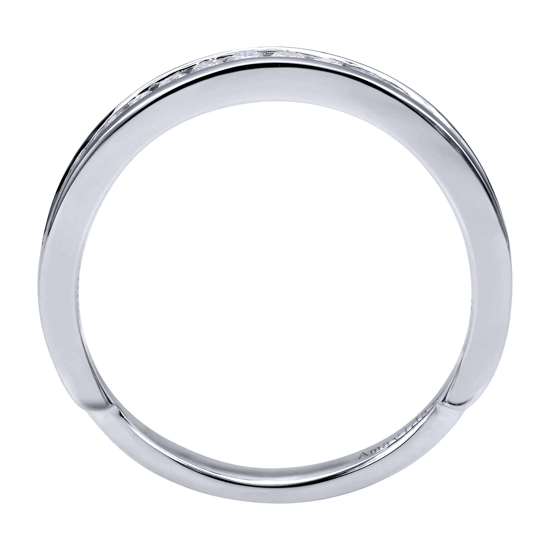 18k White Gold Diamond Wedding Band angle 2 18k White Gold Diamond Wedding Band angle 2