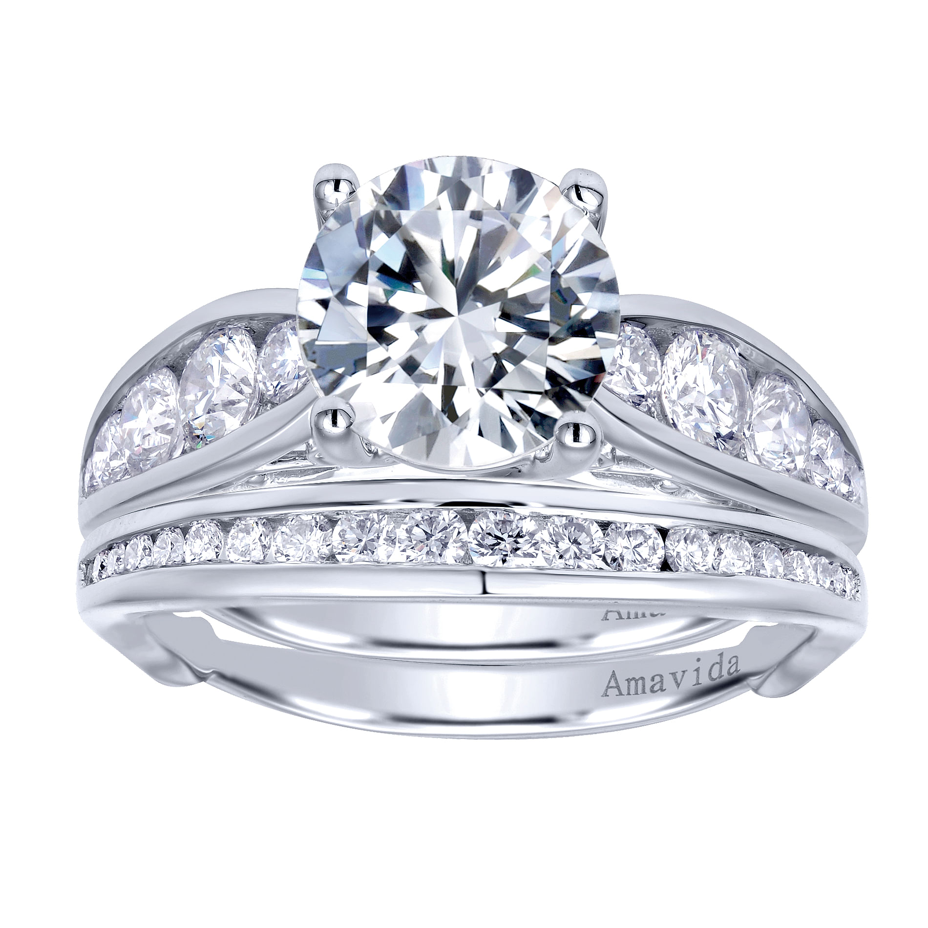 18k White Gold Diamond Wedding Band angle 4 18k White Gold Diamond Wedding Band angle 4