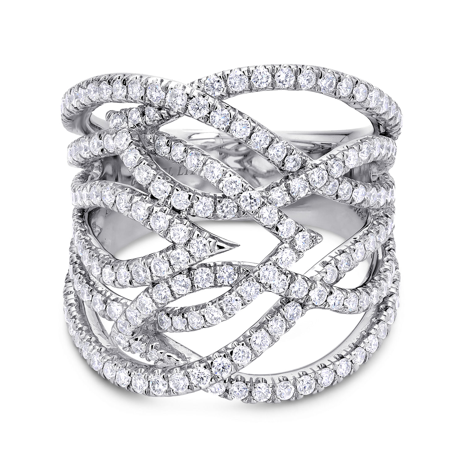 18k White Gold Diamond Wide Band 18k White Gold Diamond Wide Band