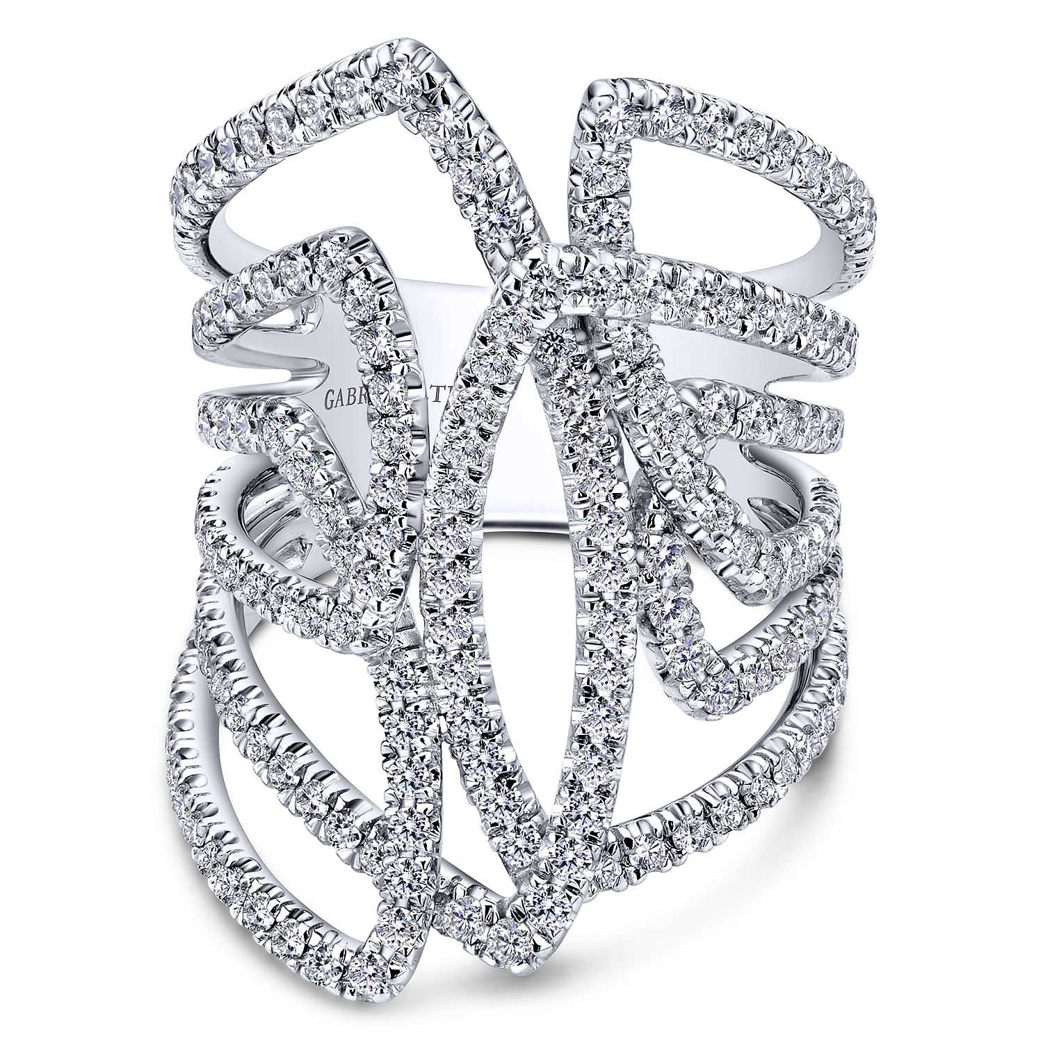 18k White Gold Diamond Wide Band 18k White Gold Diamond Wide Band