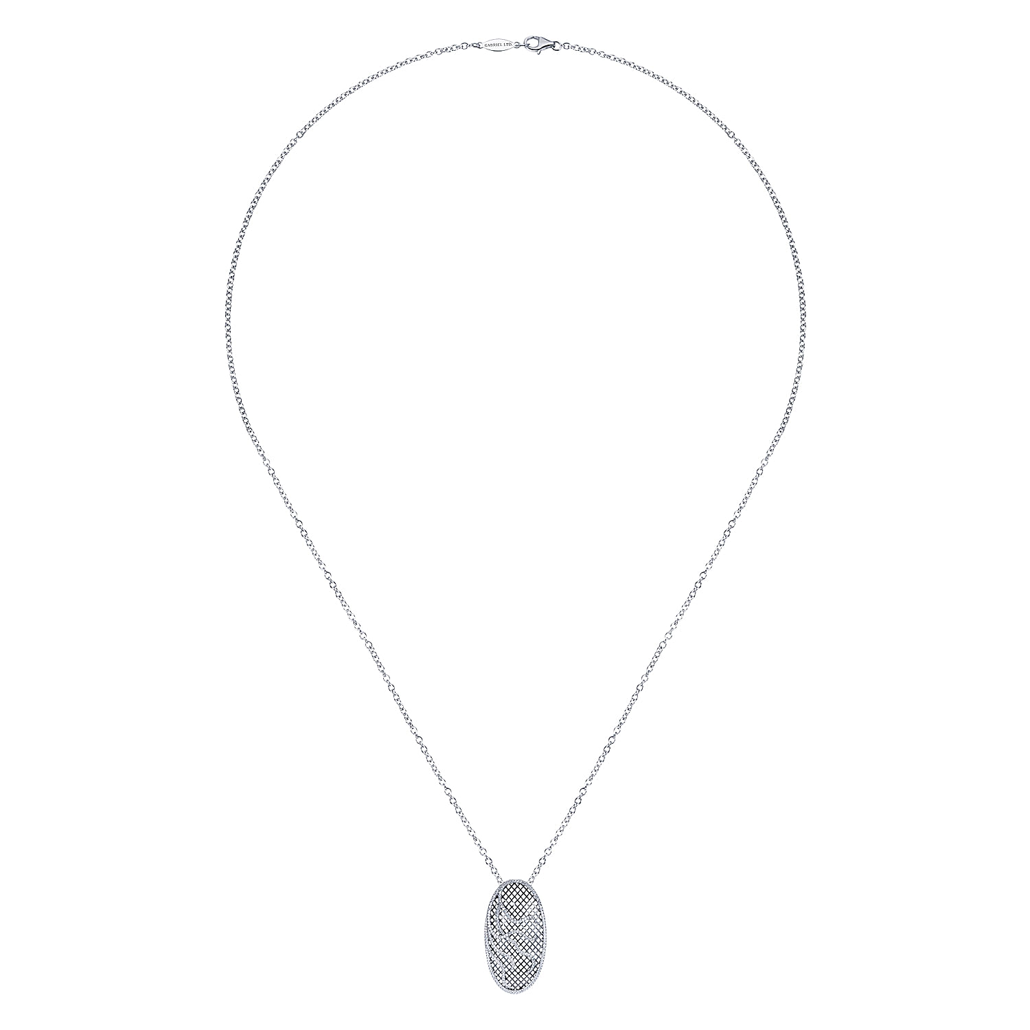 18k White Gold Mediterranean Fashion Necklace angle 2 18k White Gold Mediterranean Fashion Necklace angle 2