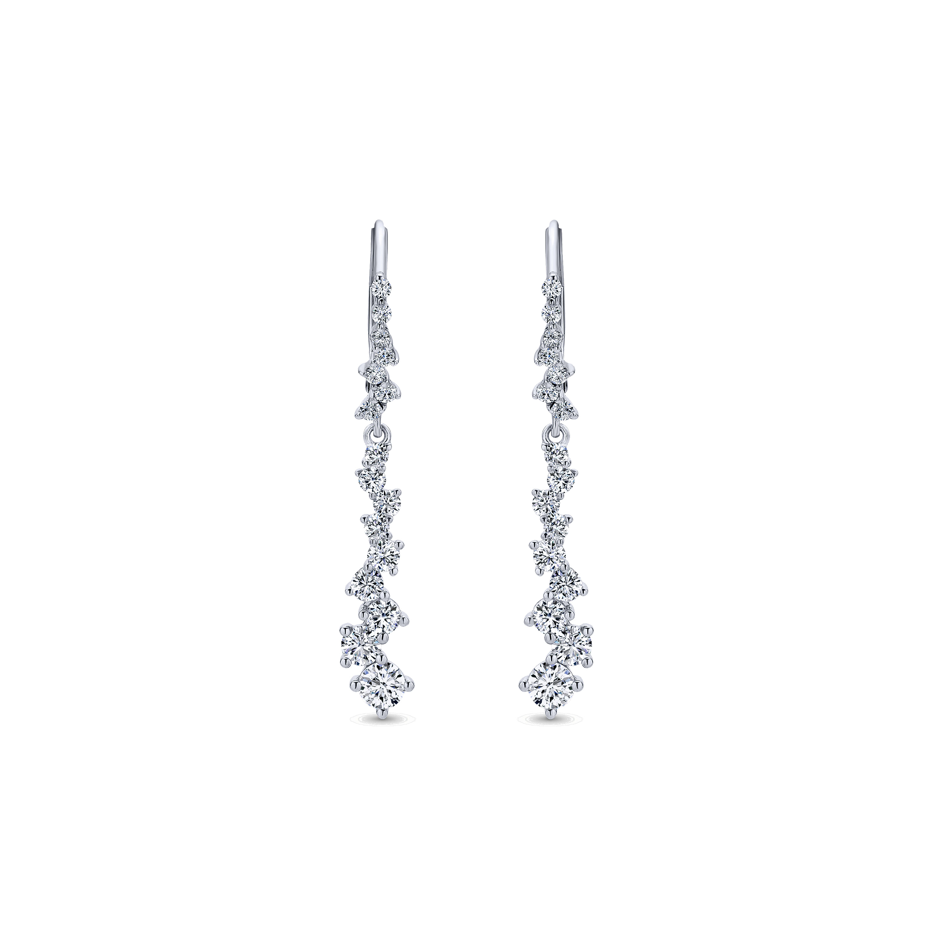 18k White Gold Pave Diamond Drop 18k White Gold Pave Diamond Drop