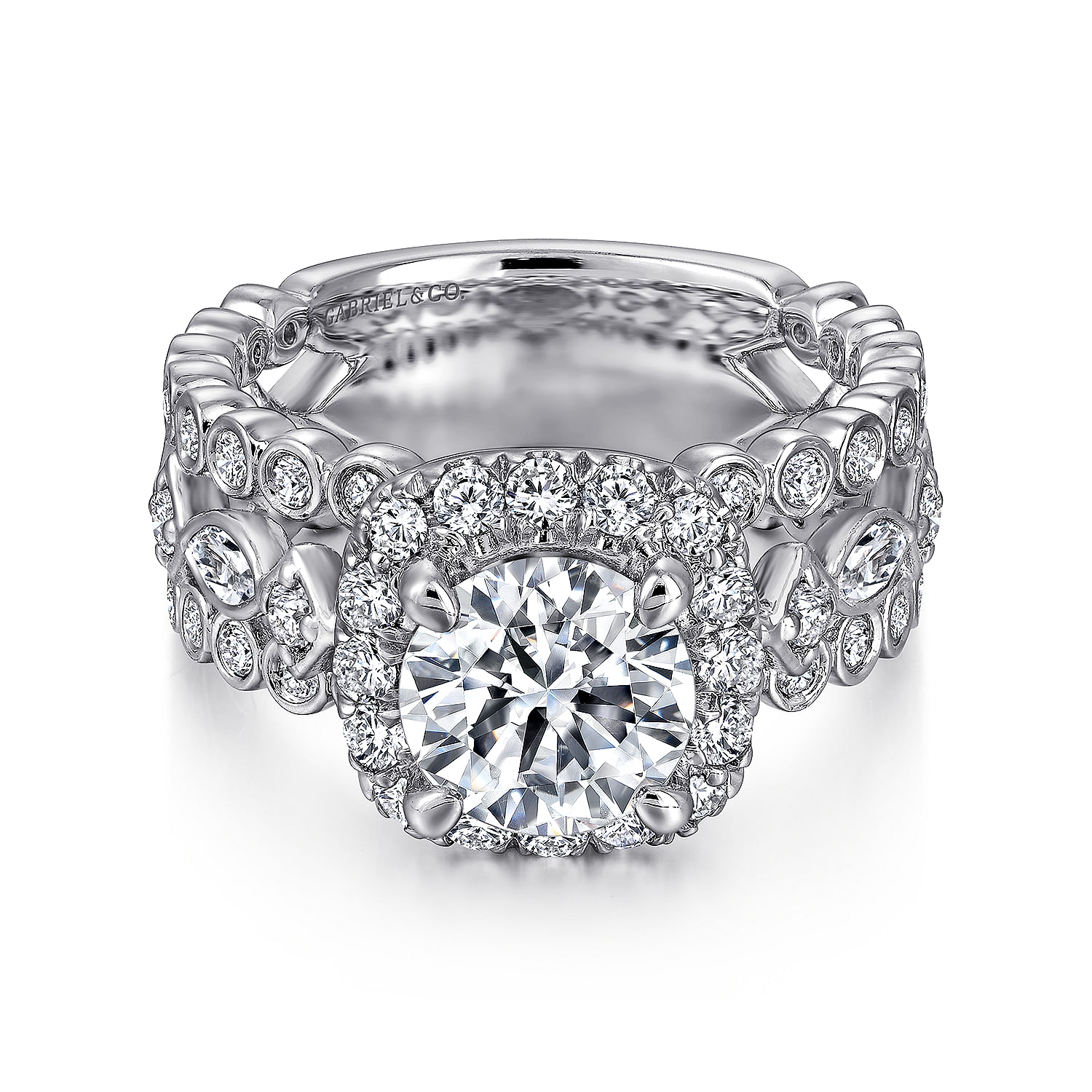 18k White Gold Round Halo 18k White Gold Round Halo