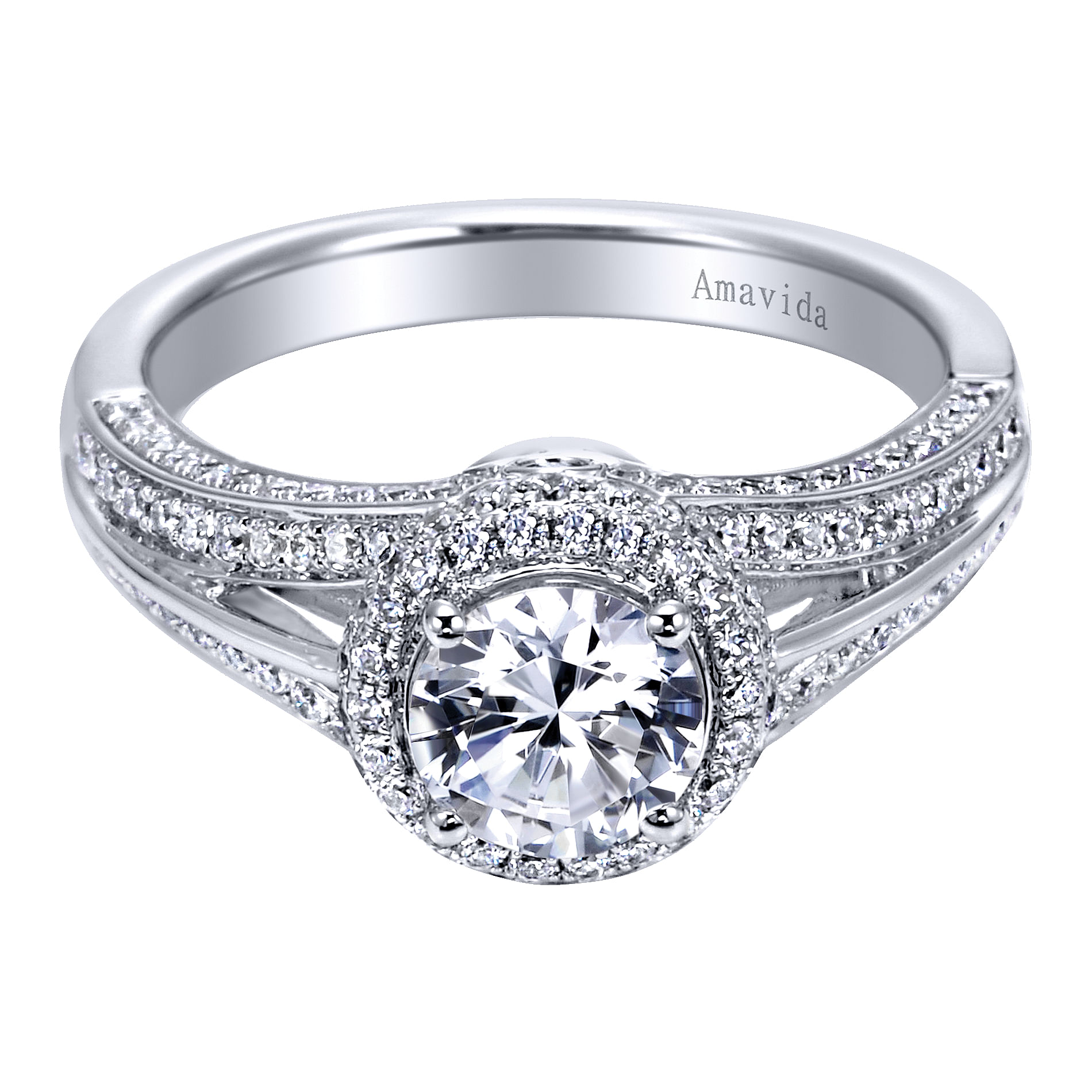 18k White Gold Round Halo 18k White Gold Round Halo