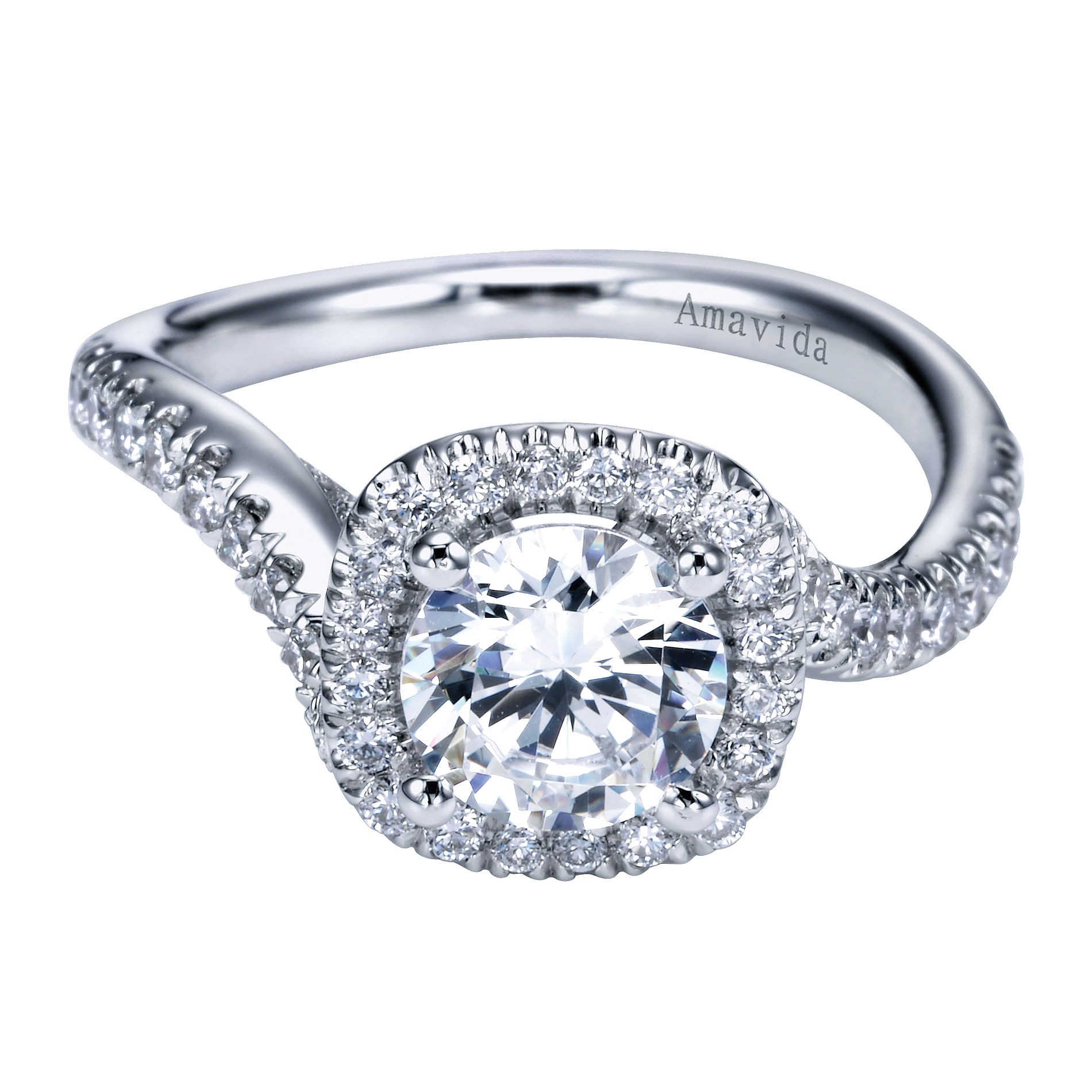 18k White Gold Round Halo 18k White Gold Round Halo