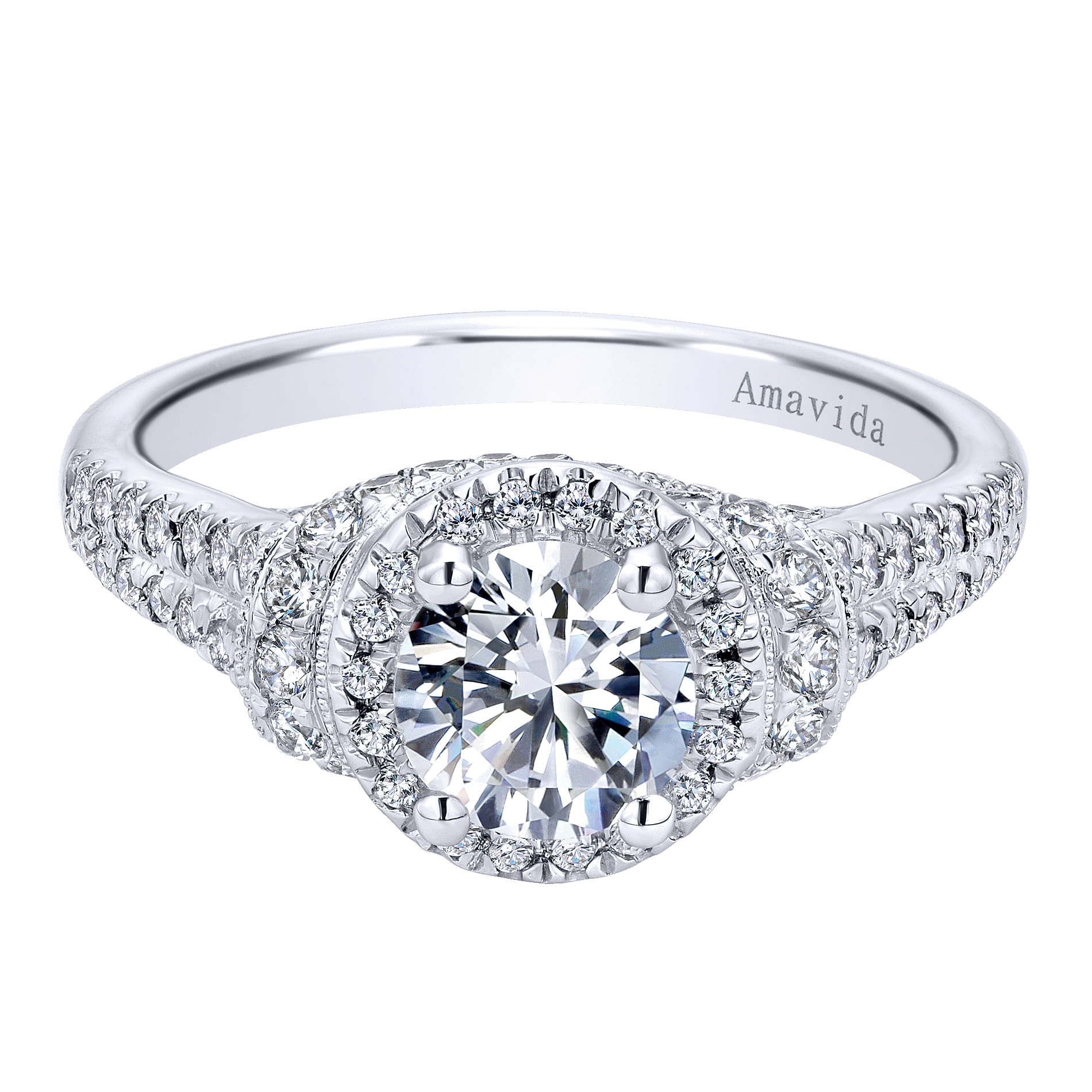 18k White Gold Round Halo 18k White Gold Round Halo