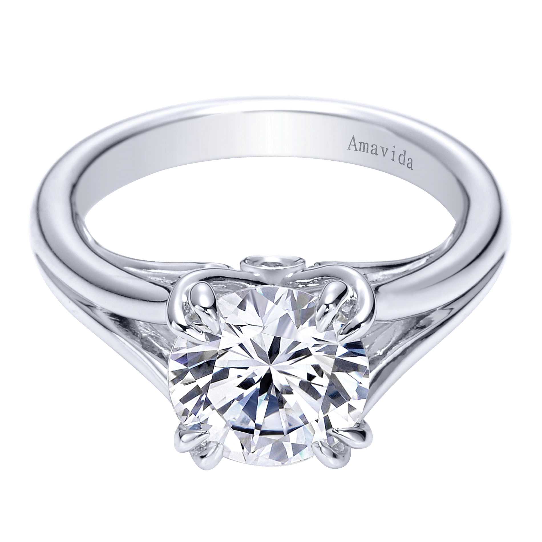 18k White Gold Round Split Shank 18k White Gold Round Split Shank