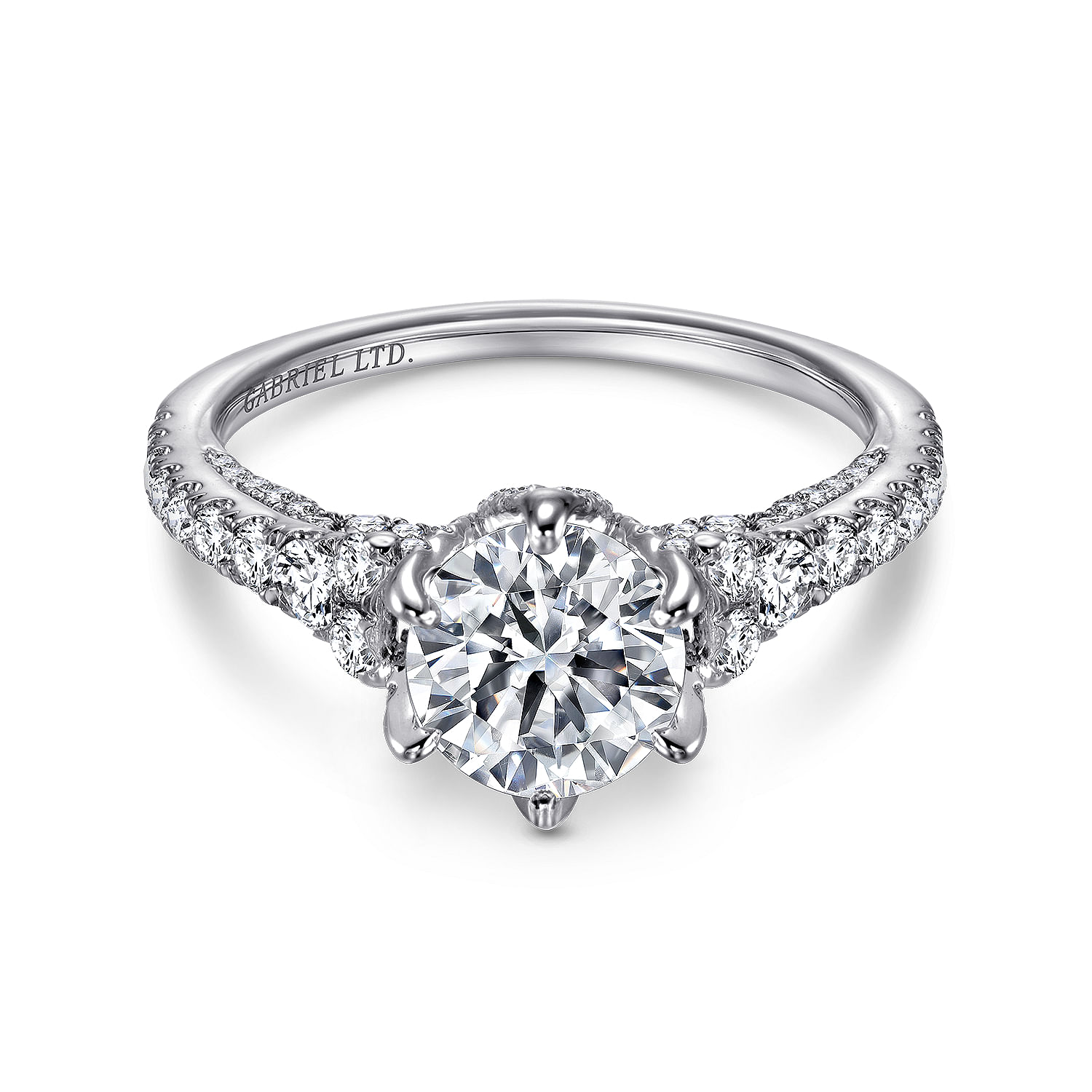 18k White Gold Round Straight 18k White Gold Round Straight