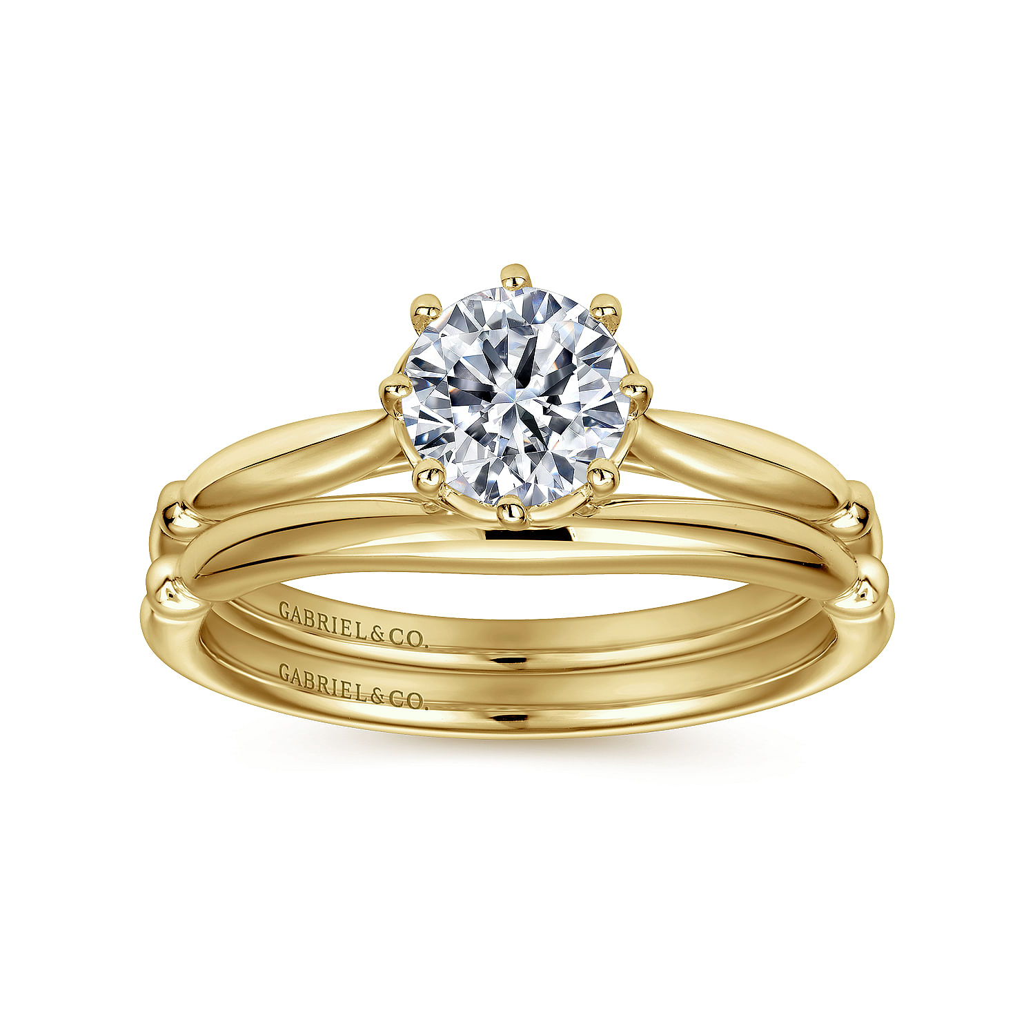 18k White Gold Solitaire Engagement Ring angle 4 18k White Gold Solitaire Engagement Ring angle 4
