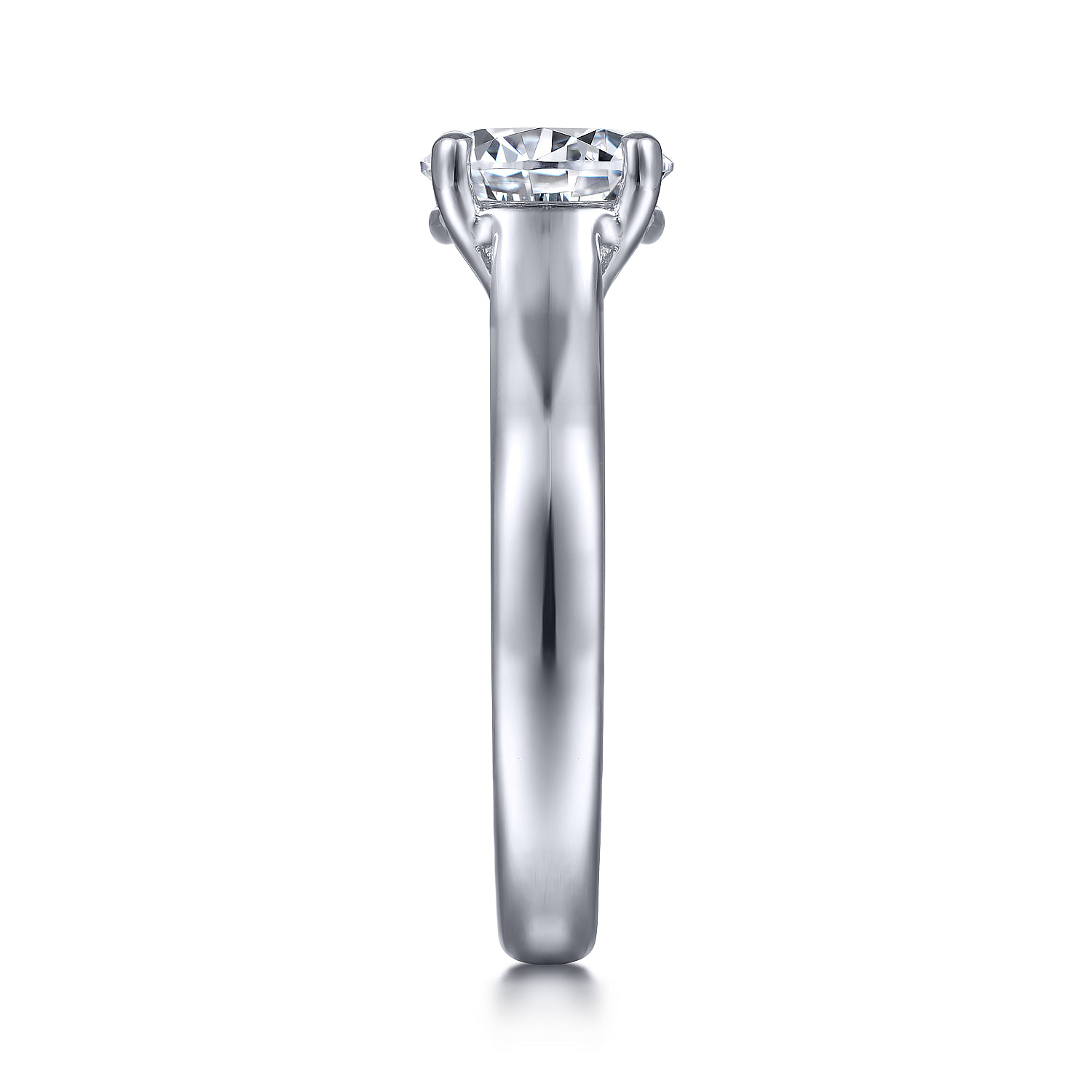 18k White Gold Solitaire Engagement Ring angle 5 18k White Gold Solitaire Engagement Ring angle 5
