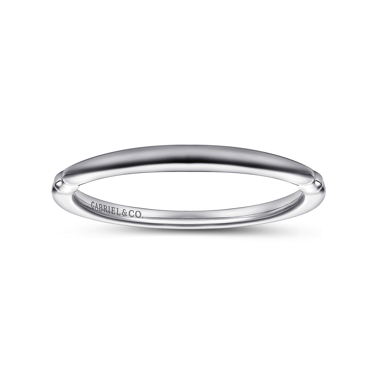 18k White Gold Straight Wedding Band angle 5 18k White Gold Straight Wedding Band angle 5