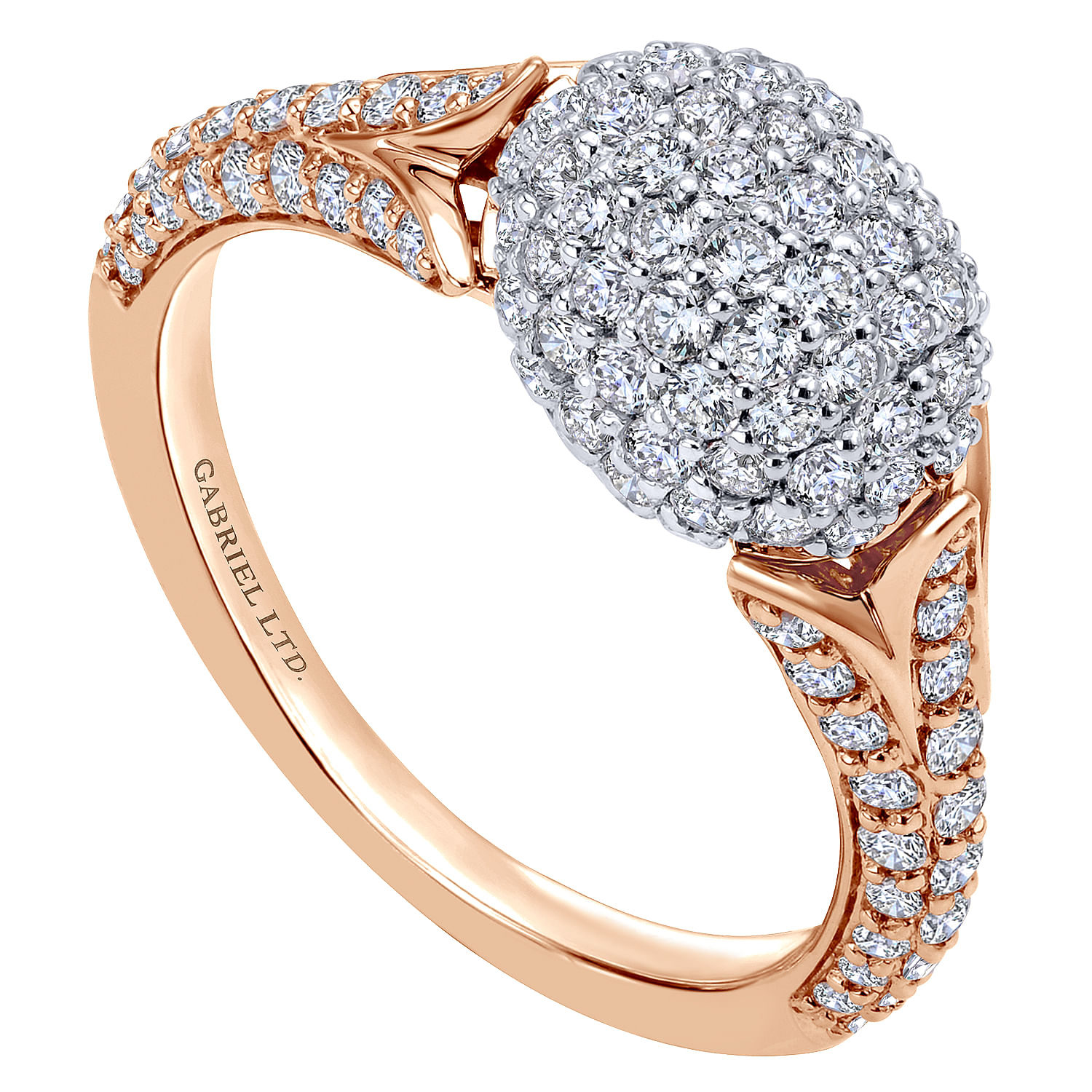 18k White/pink Gold Diamond Fashion Ladies 18k White/pink Gold Diamond Fashion Ladies
