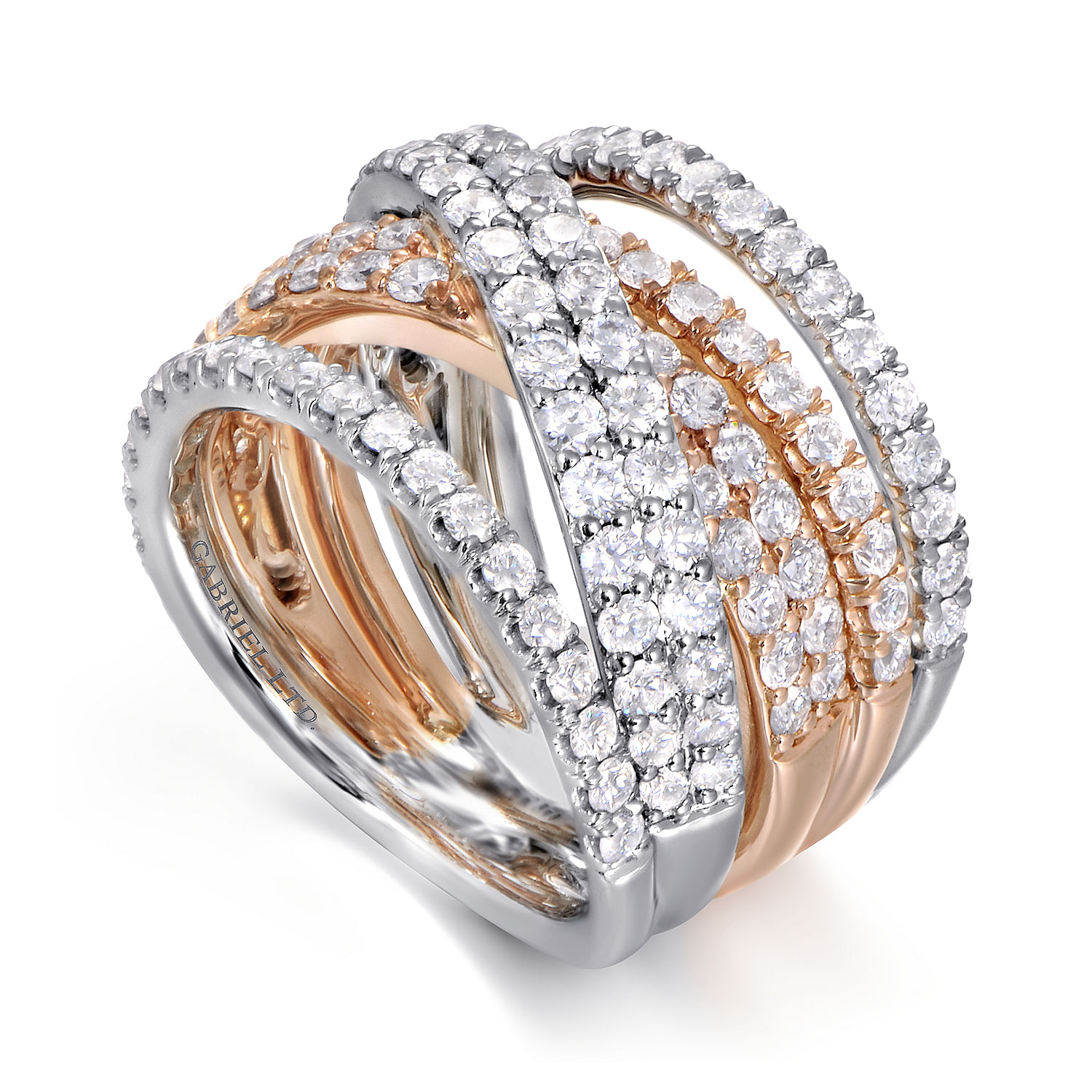 18k White/pink Gold Diamond Fashion Ladies 18k White/pink Gold Diamond Fashion Ladies