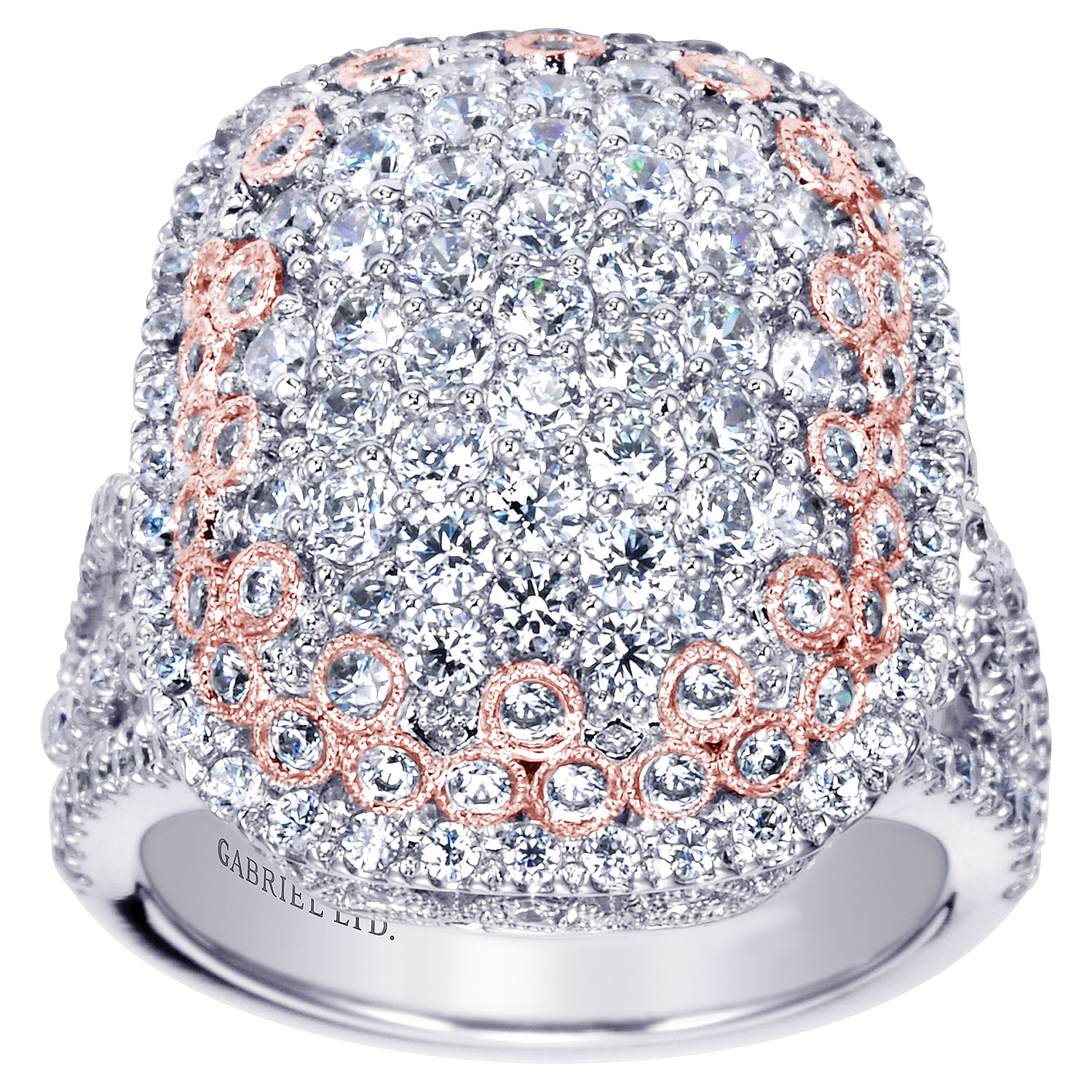 18k White/pink Gold Diamond Fashion Ladies 18k White/pink Gold Diamond Fashion Ladies
