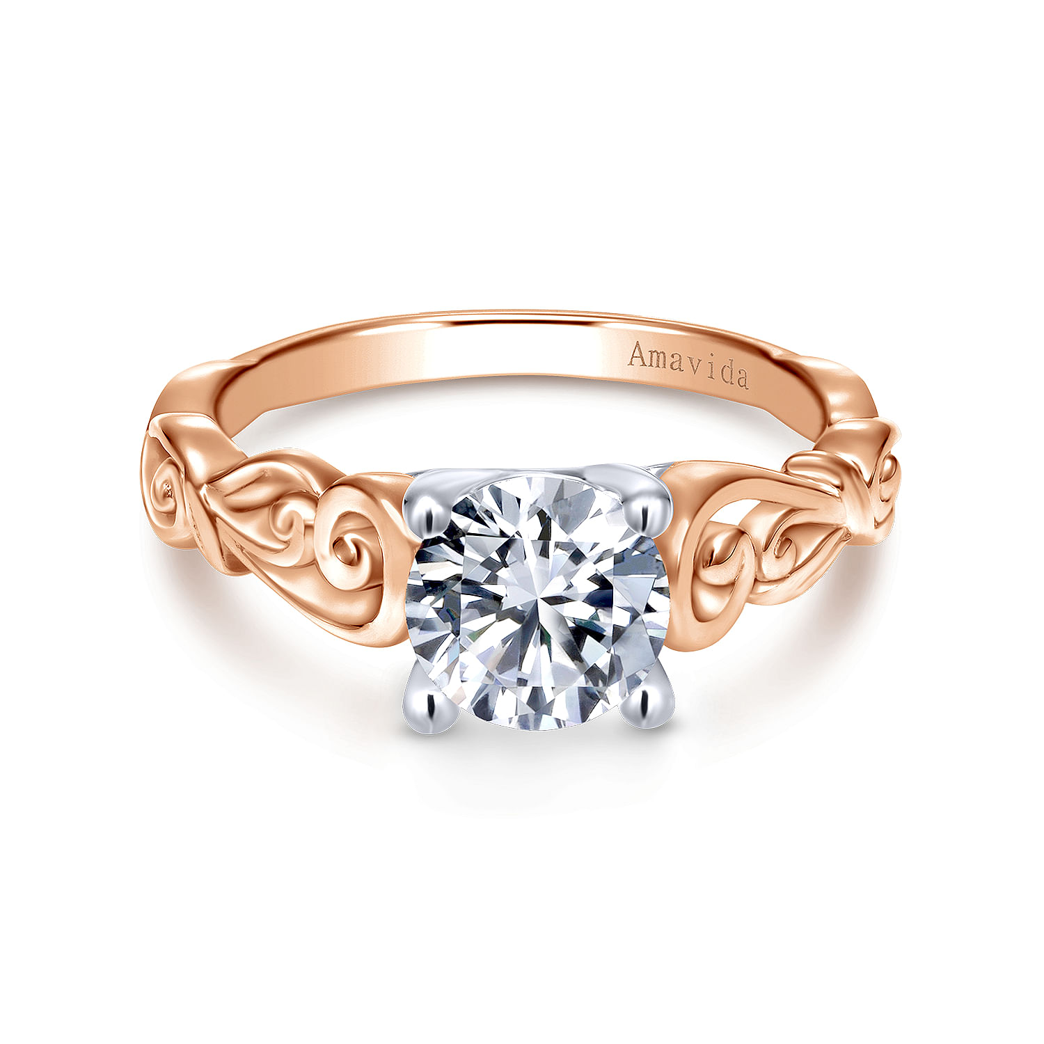 18k White/pink Gold Free Form 18k White/pink Gold Free Form