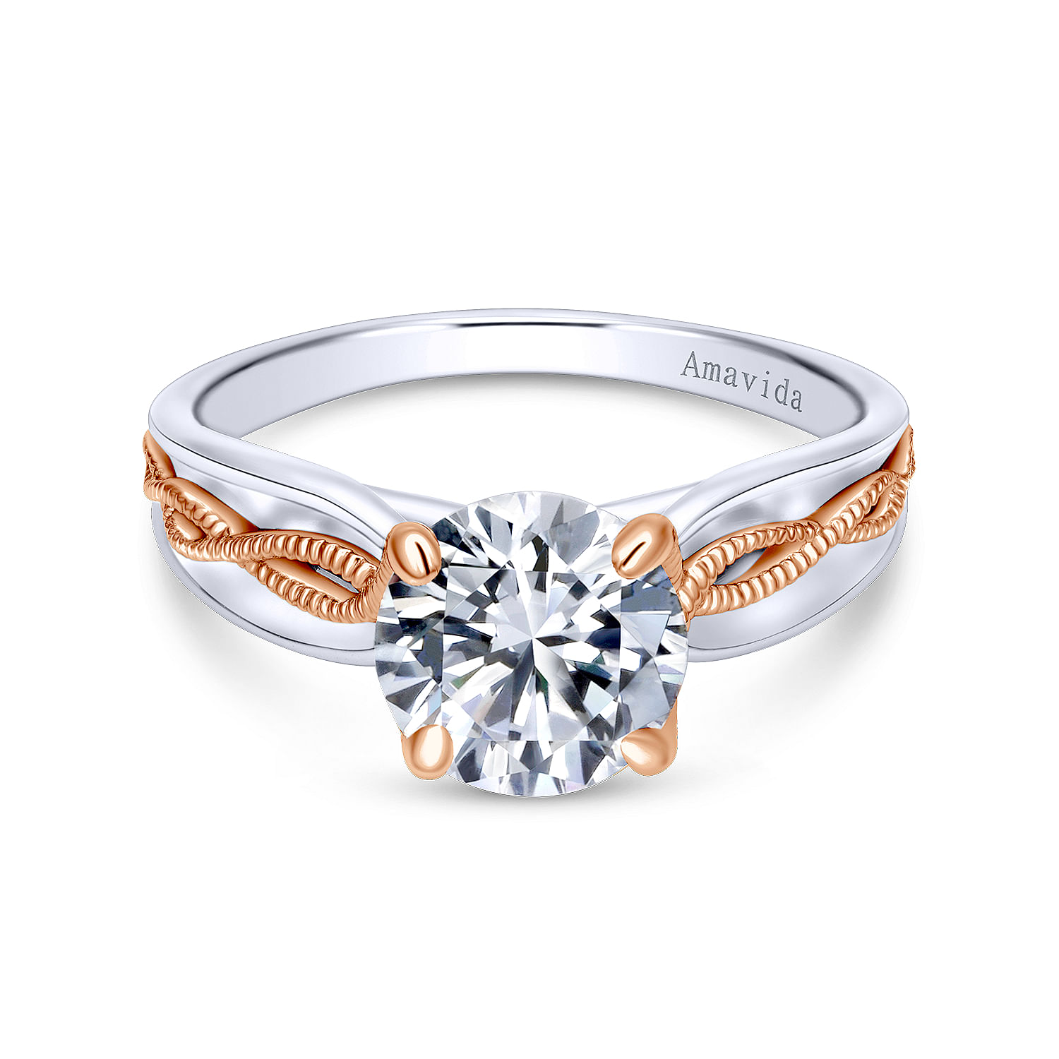 18k White/pink Gold Straight 18k White/pink Gold Straight