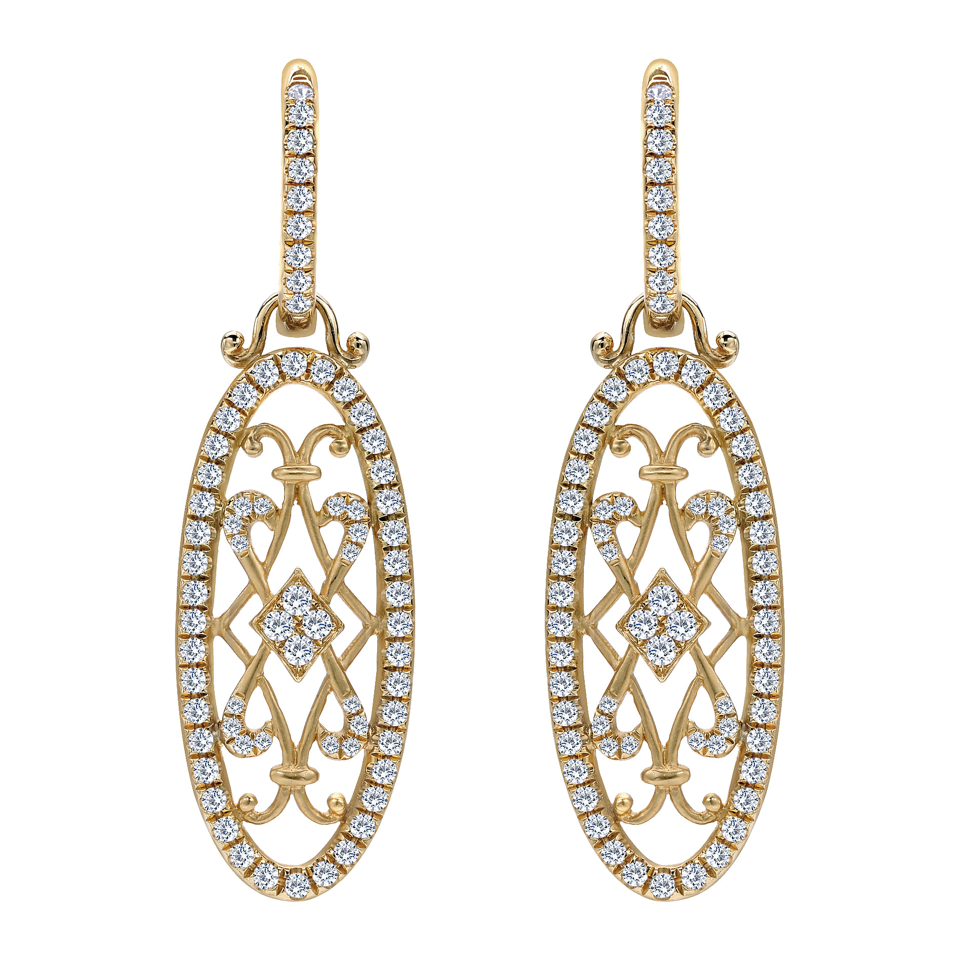 18k Yellow Gold Diamond Drop 18k Yellow Gold Diamond Drop