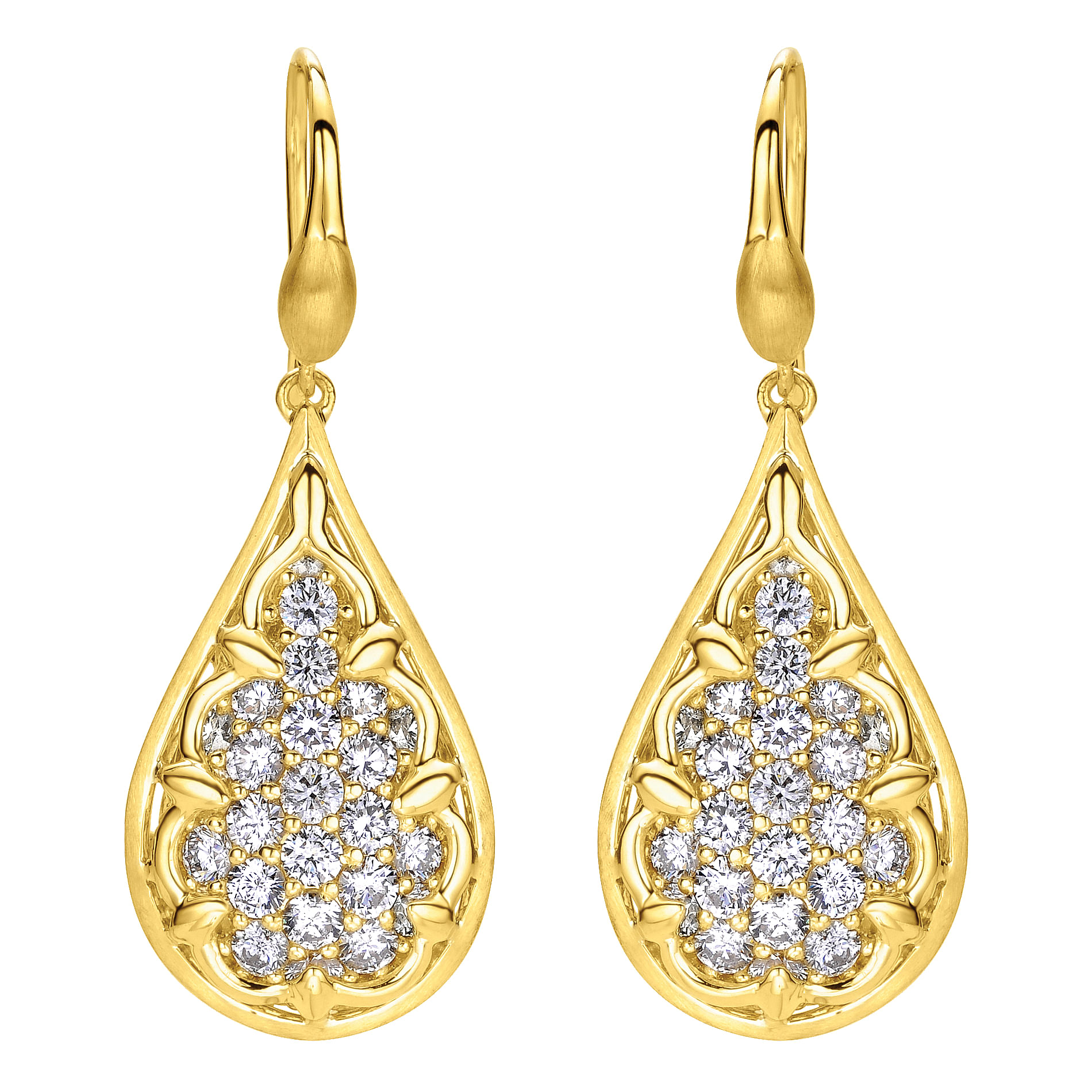 18k Yellow Gold Diamond Drop 18k Yellow Gold Diamond Drop