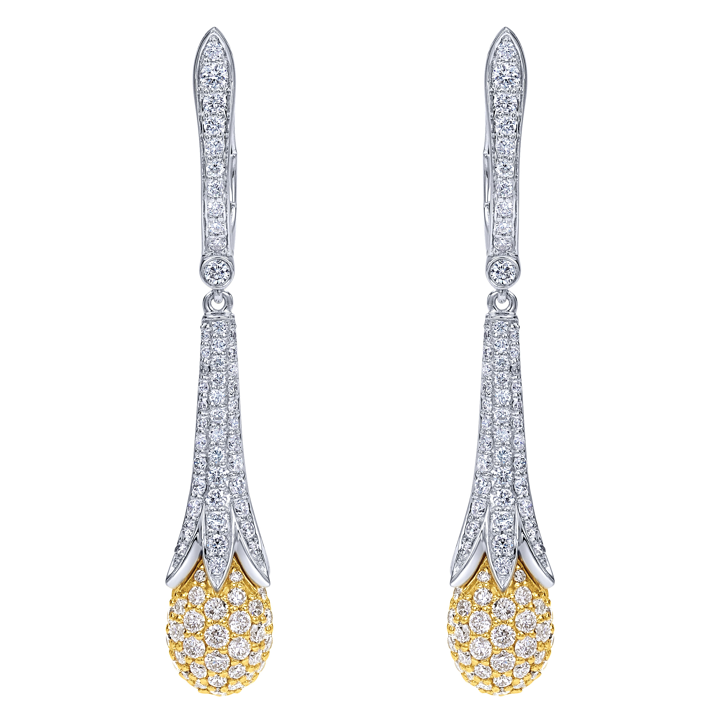18k Yellow/white Gold Diamond Drop 18k Yellow/white Gold Diamond Drop