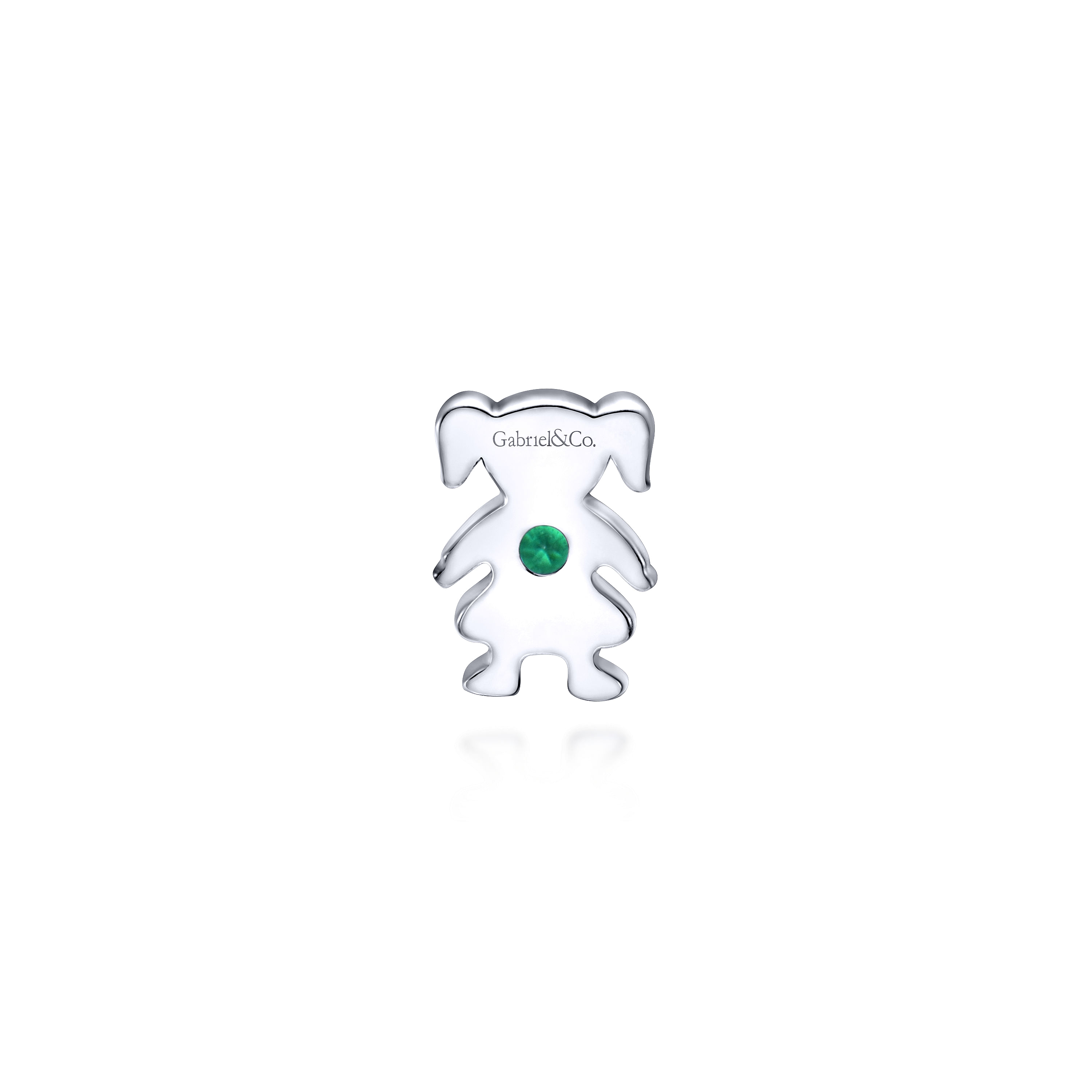 925 Silver And Emerald Locket Charm Pendant angle 2 925 Silver And Emerald Locket Charm Pendant angle 2