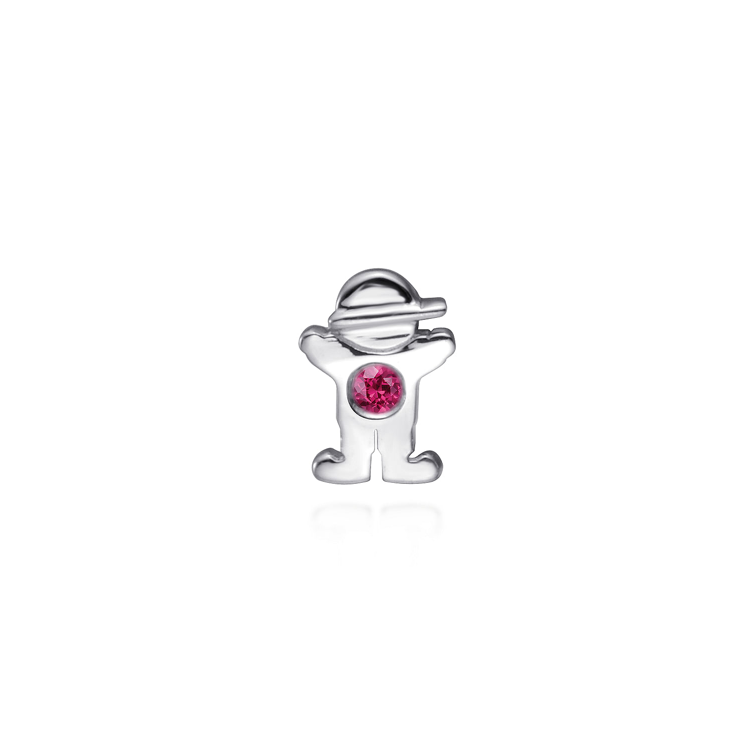 925 Silver And Ruby Locket Charm 925 Silver And Ruby Locket Charm
