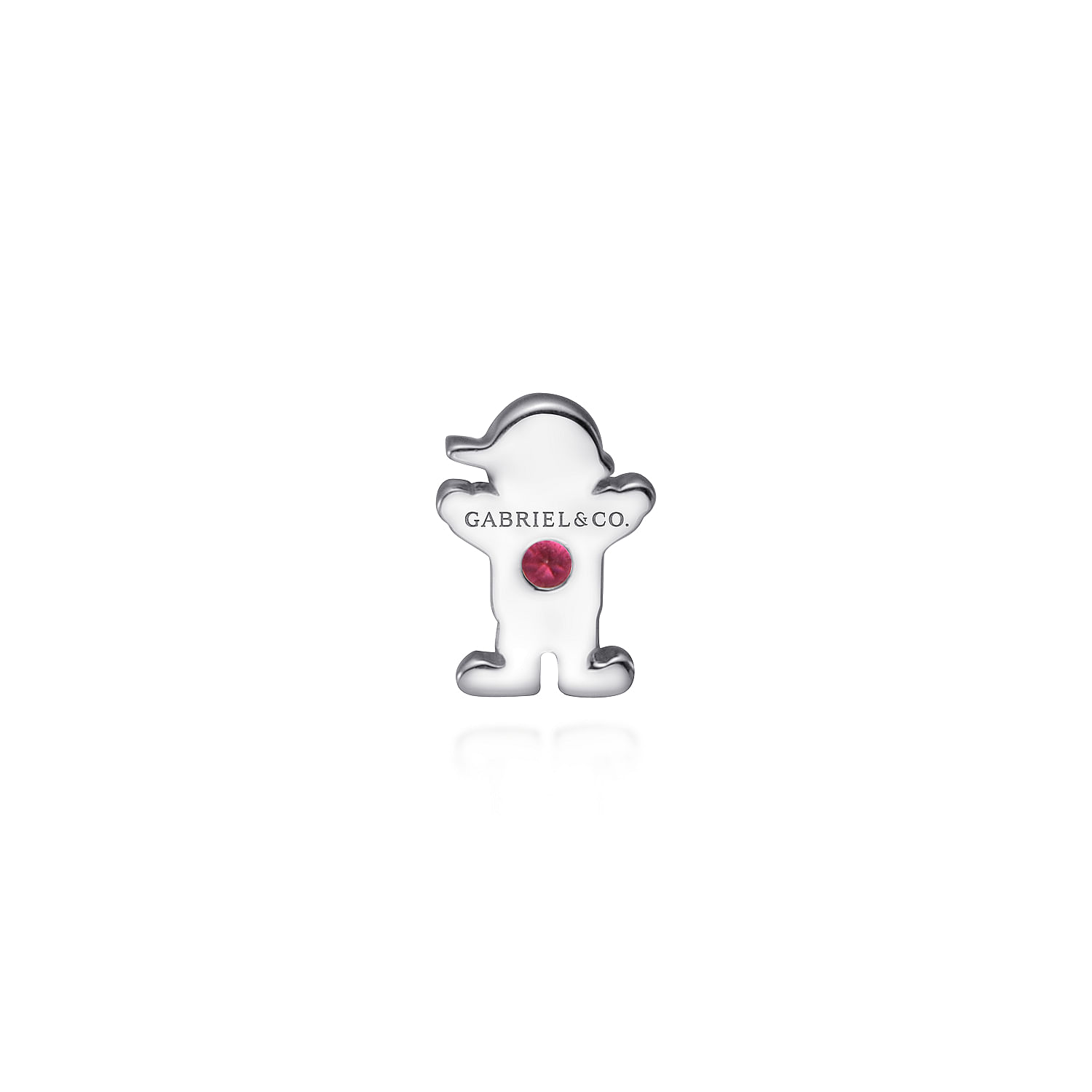 925 Silver And Ruby Locket Charm Pendant angle 2 925 Silver And Ruby Locket Charm Pendant angle 2