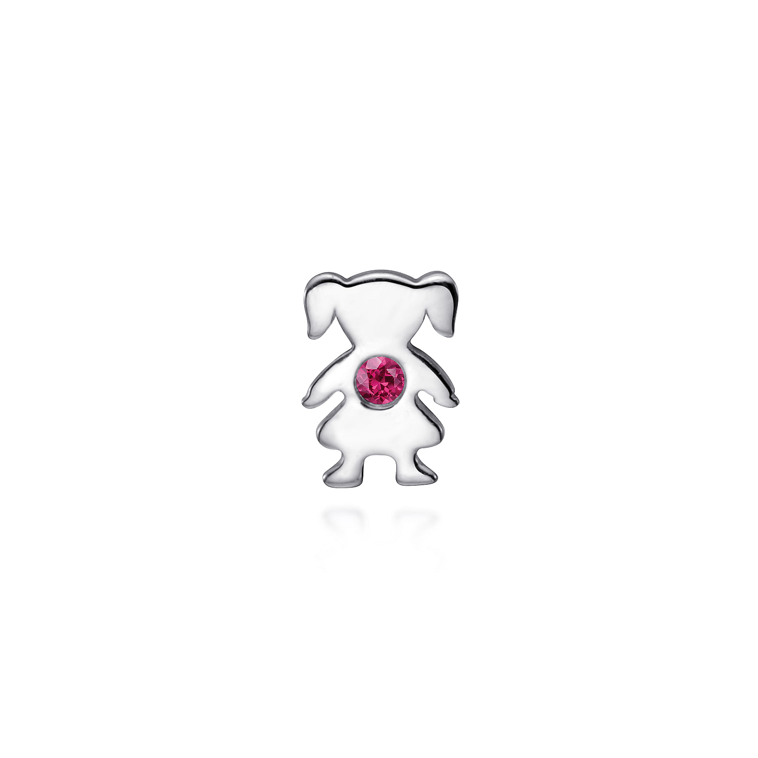 925 Silver And Ruby Locket Charm 925 Silver And Ruby Locket Charm