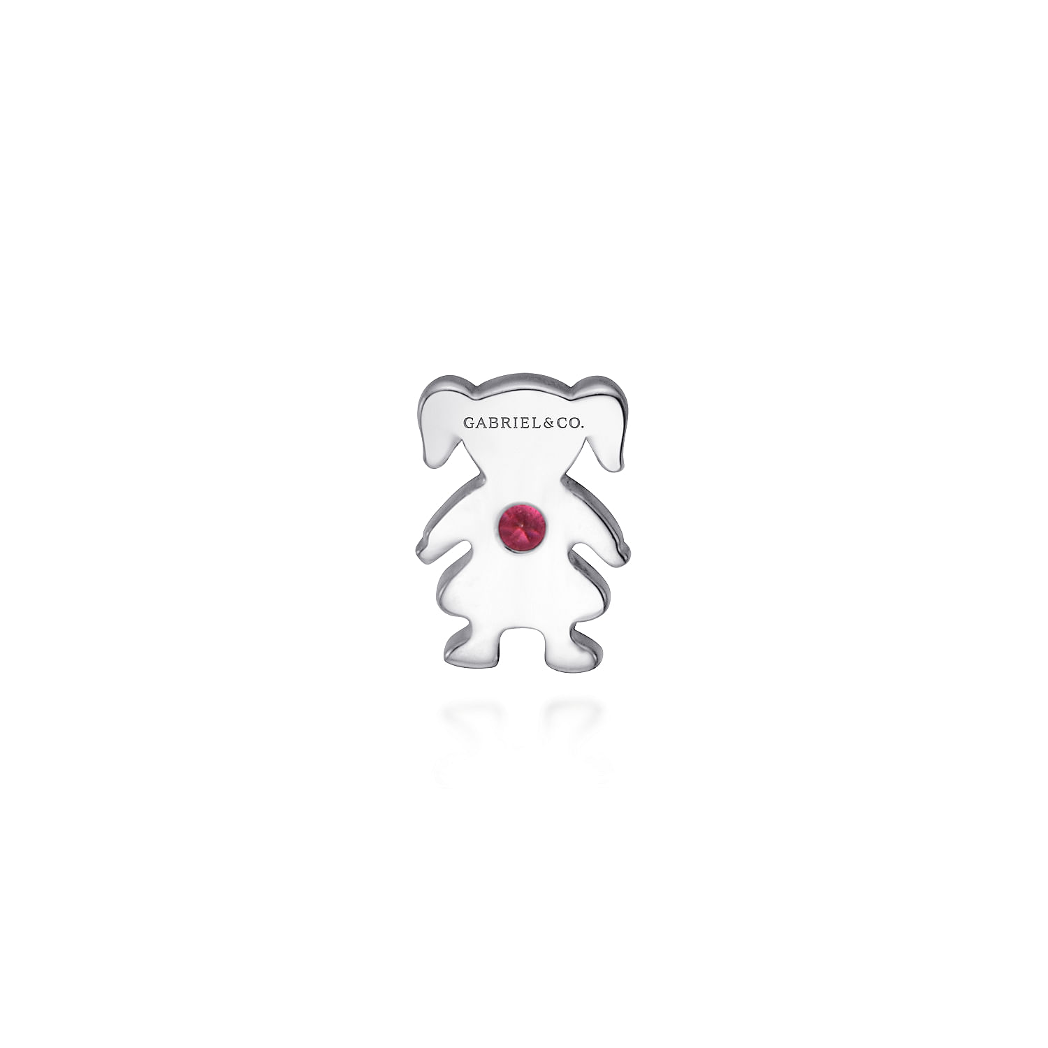 925 Silver And Ruby Locket Charm Pendant angle 2 925 Silver And Ruby Locket Charm Pendant angle 2