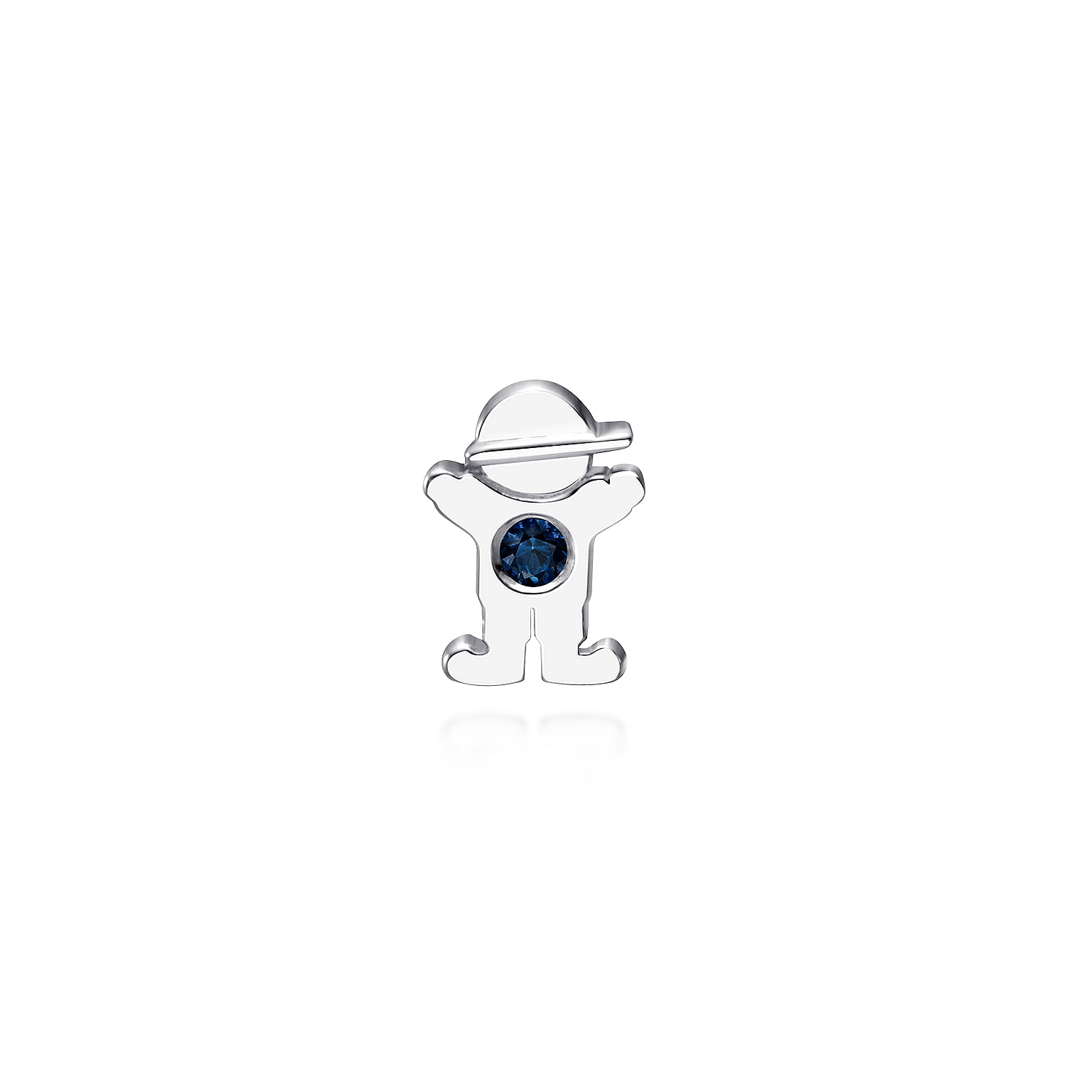 925 Silver And Sapphire Locket Charm 925 Silver And Sapphire Locket Charm