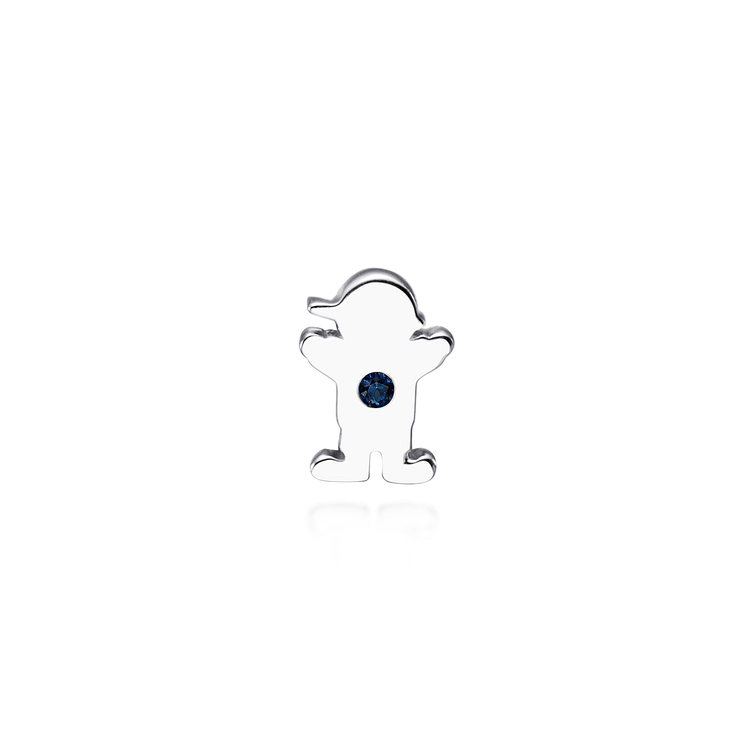 925 Silver And Sapphire Locket Charm Pendant angle 2 925 Silver And Sapphire Locket Charm Pendant angle 2