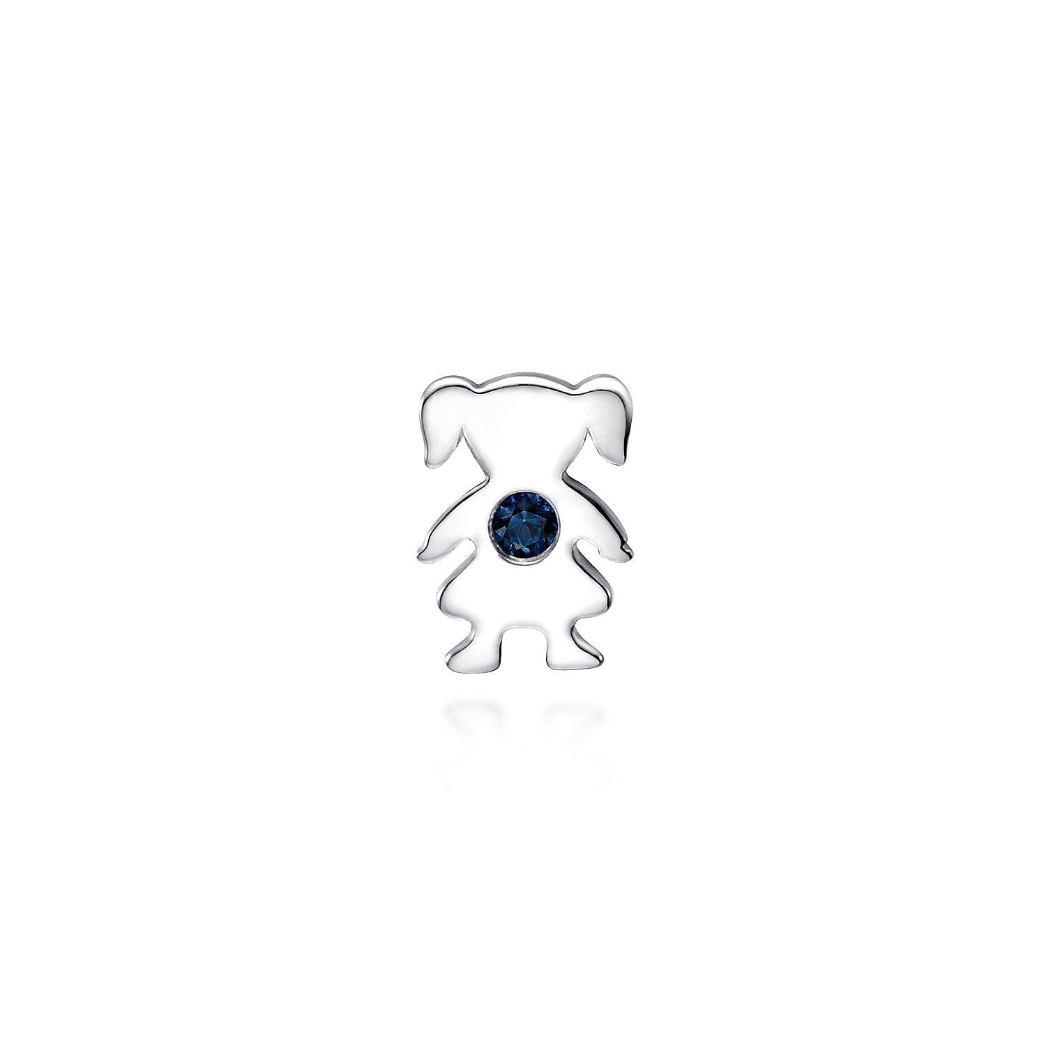 925 Silver And Sapphire Locket Charm 925 Silver And Sapphire Locket Charm